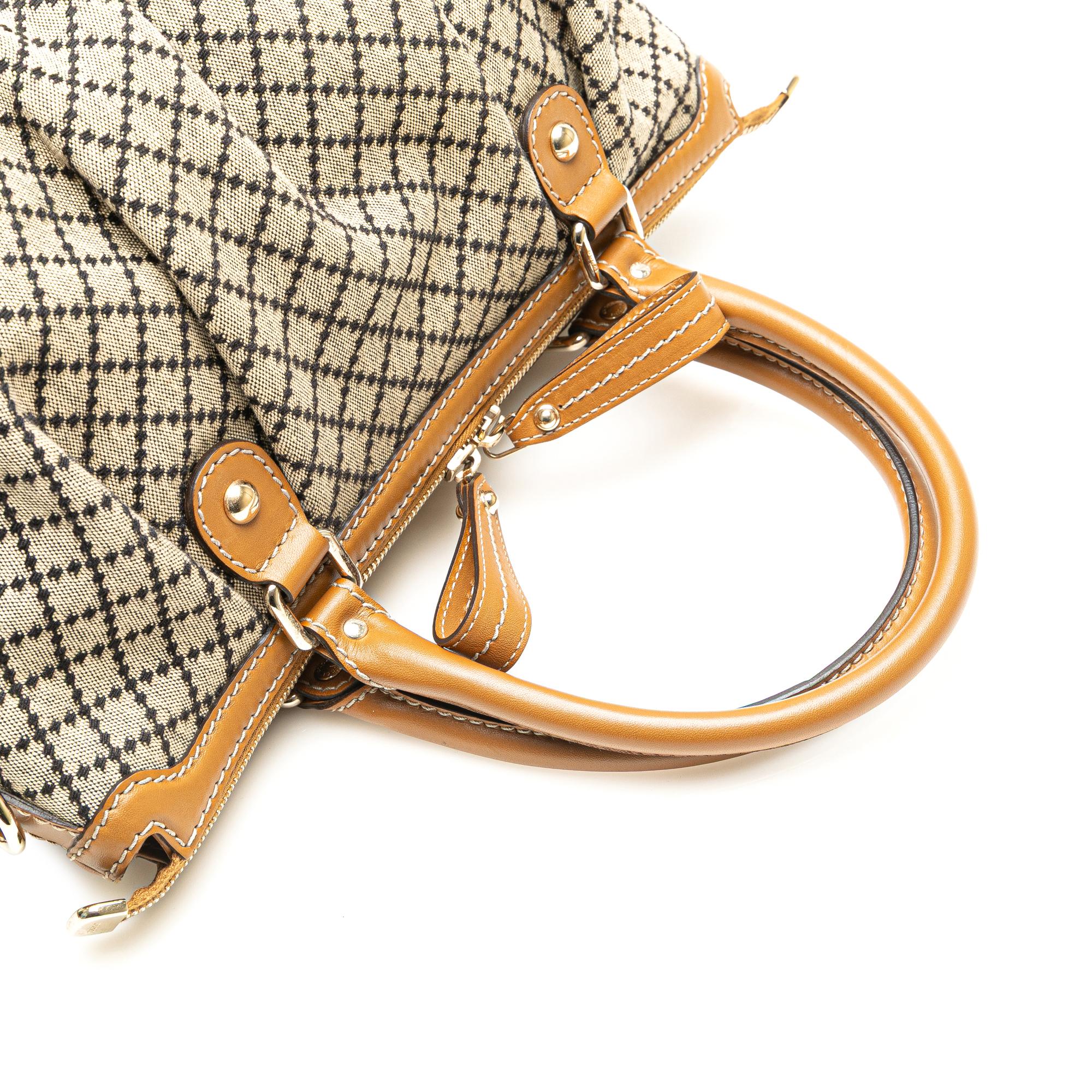 Gucci Diamante Canvas Sukey Satchel