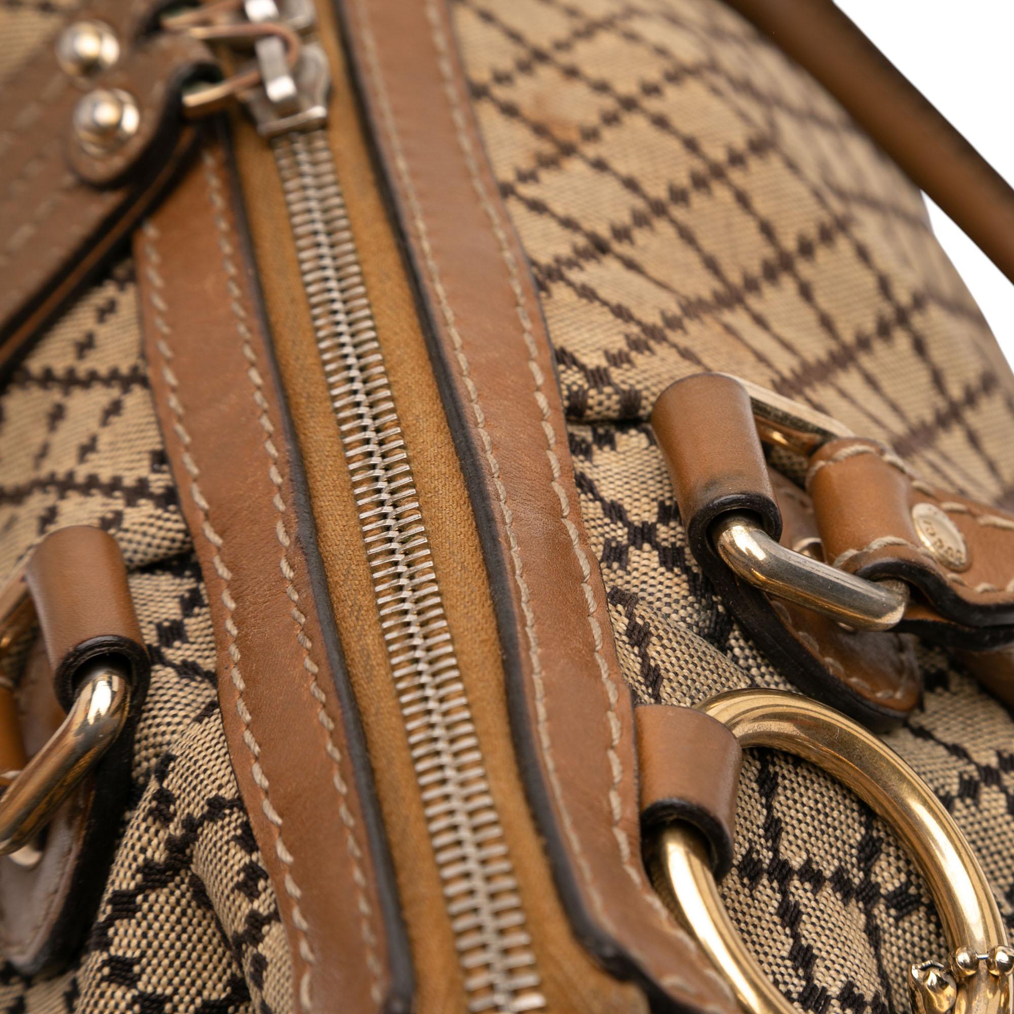 Gucci Diamante Canvas Sukey Satchel