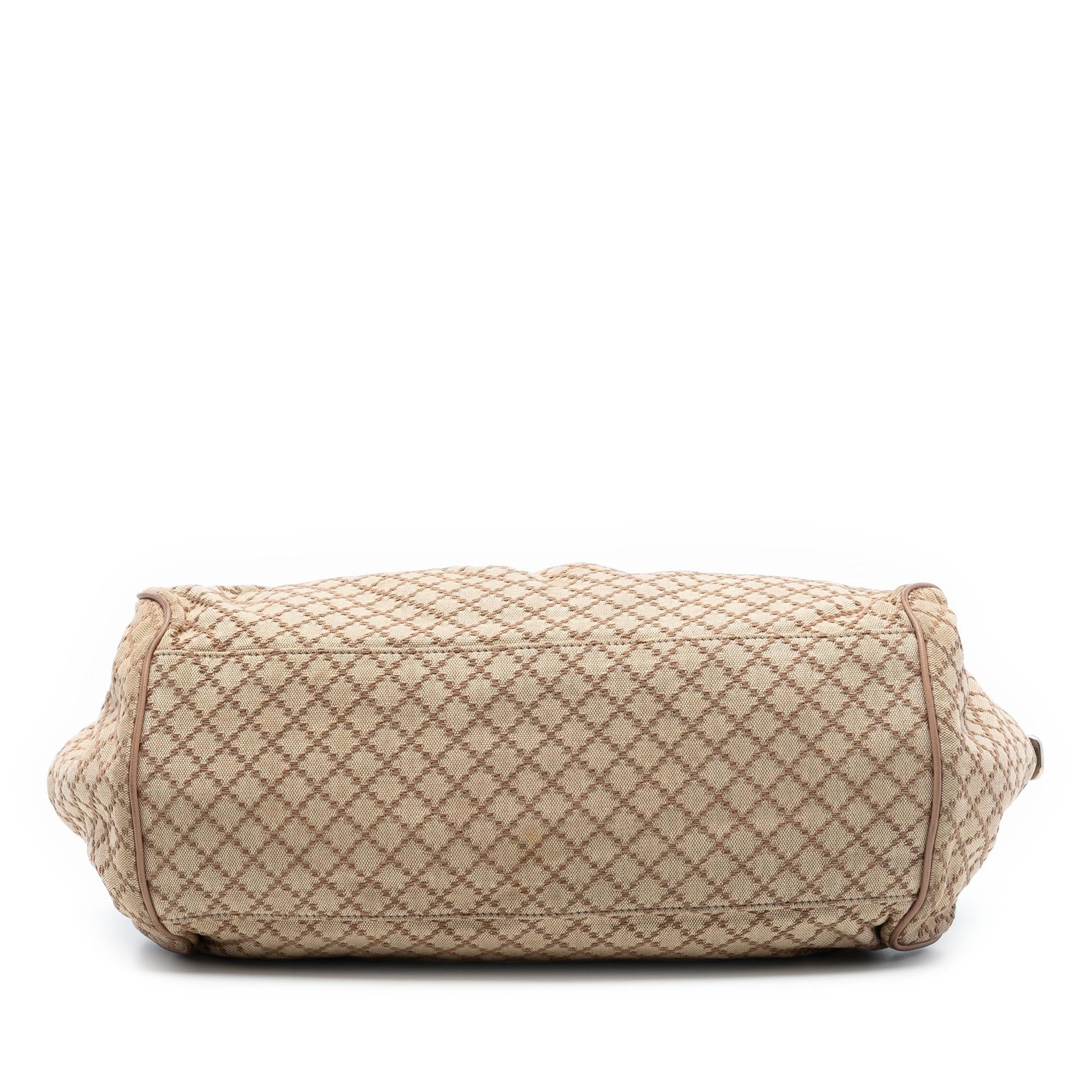 Gucci Diamante Canvas Sukey Satchel