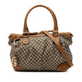 Gucci Diamante Canvas Sukey Satchel
