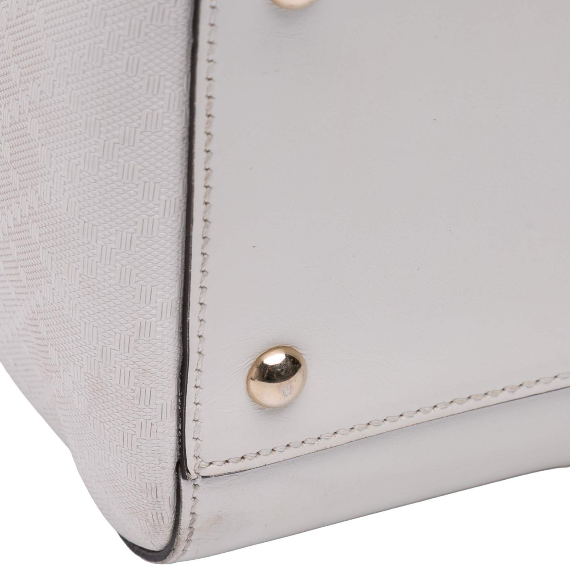 Gucci Diamante Leather Boston Bag