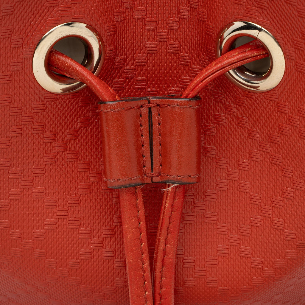 Gucci Diamante Leather Bright Bucket Bag (SHF-wHyMri)