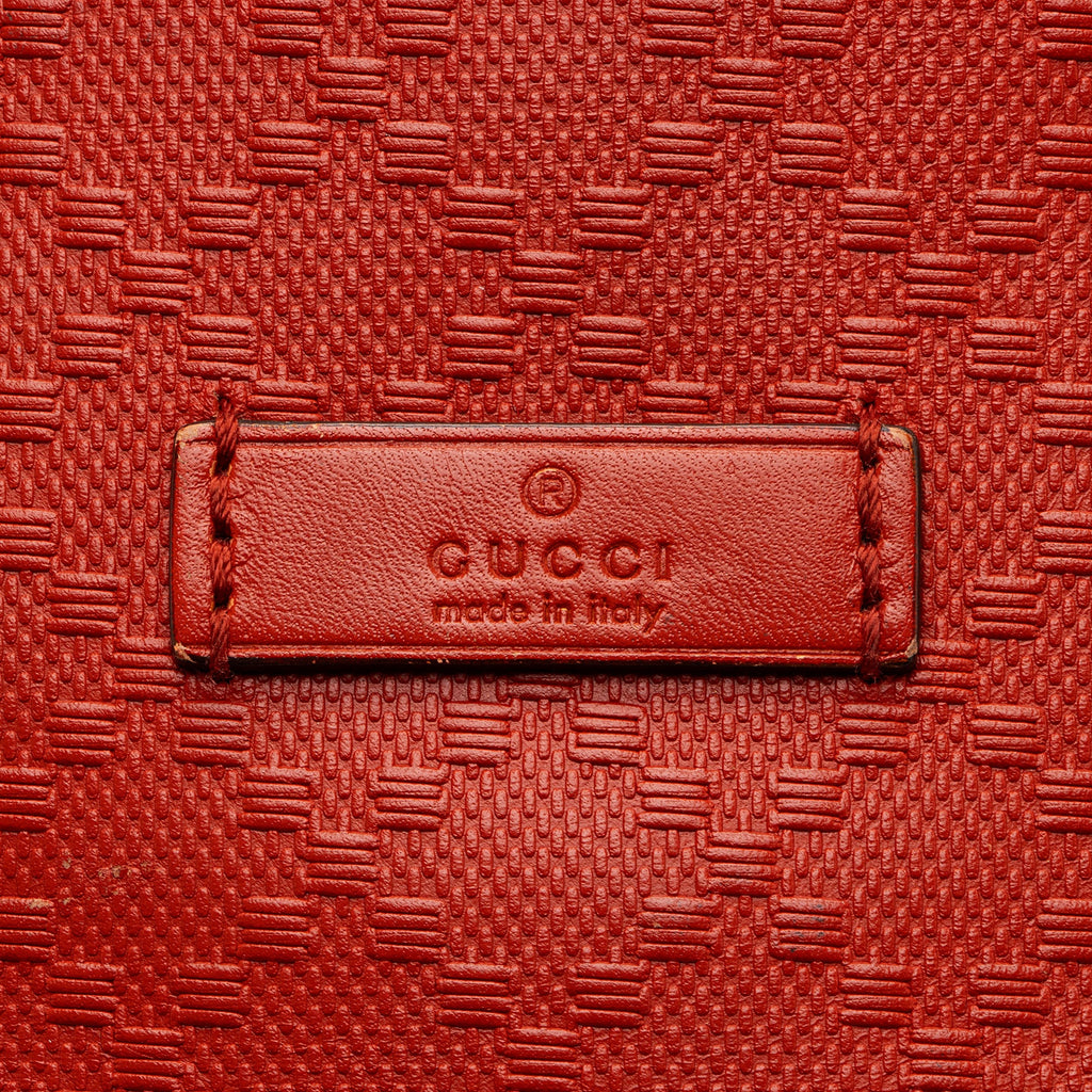 Gucci Diamante Leather Bright Bucket Bag (SHF-wHyMri)
