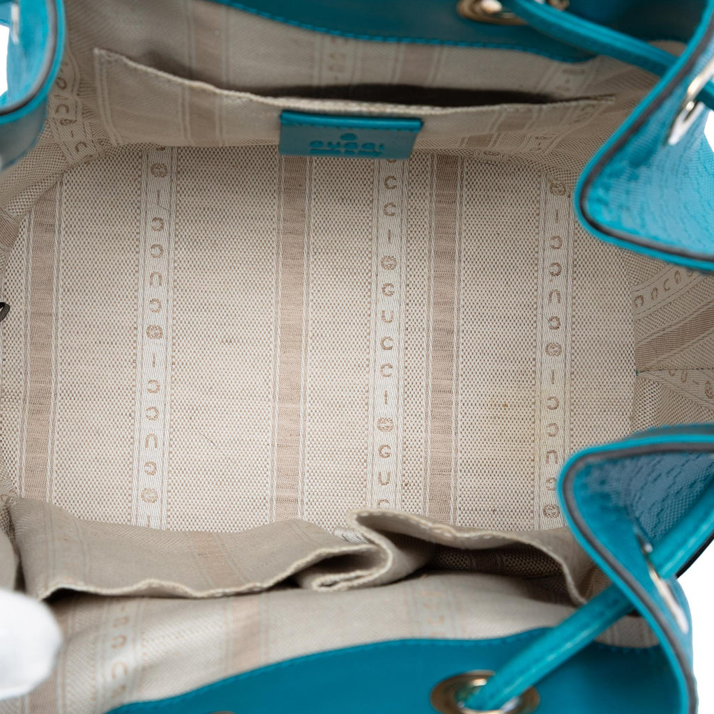 Gucci Diamante Leather Bright Bucket Bag