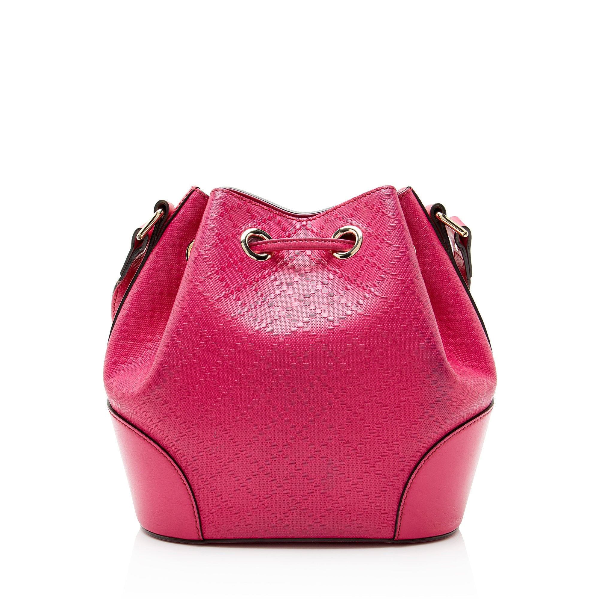 Gucci Diamante Leather Bright Bucket Bag
