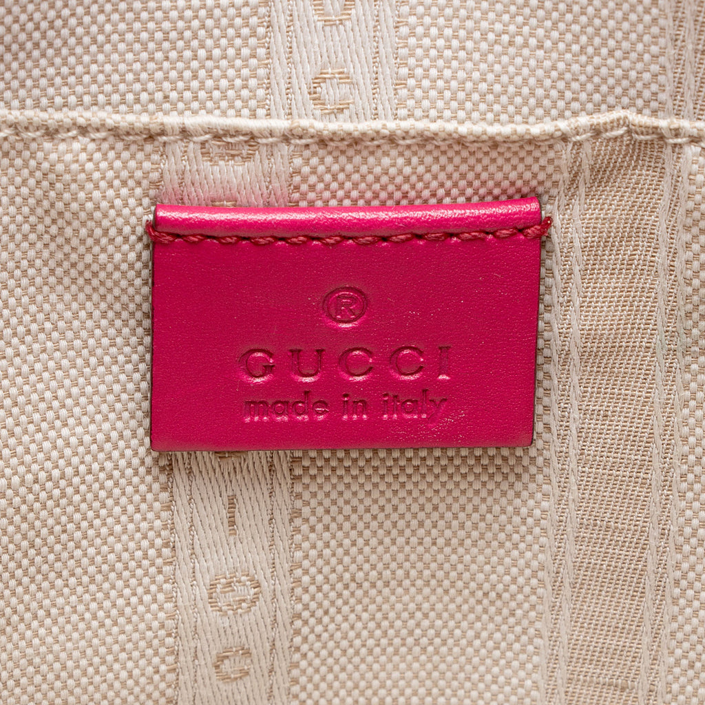 Gucci Diamante Leather Bright Bucket Bag