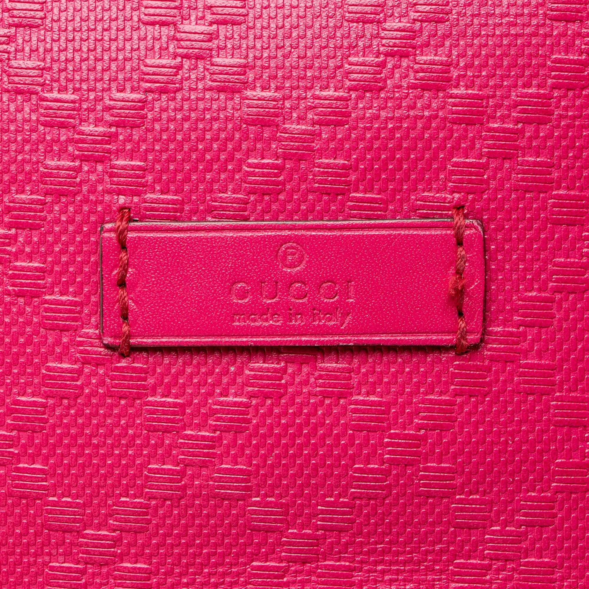Gucci Diamante Leather Bright Bucket Bag
