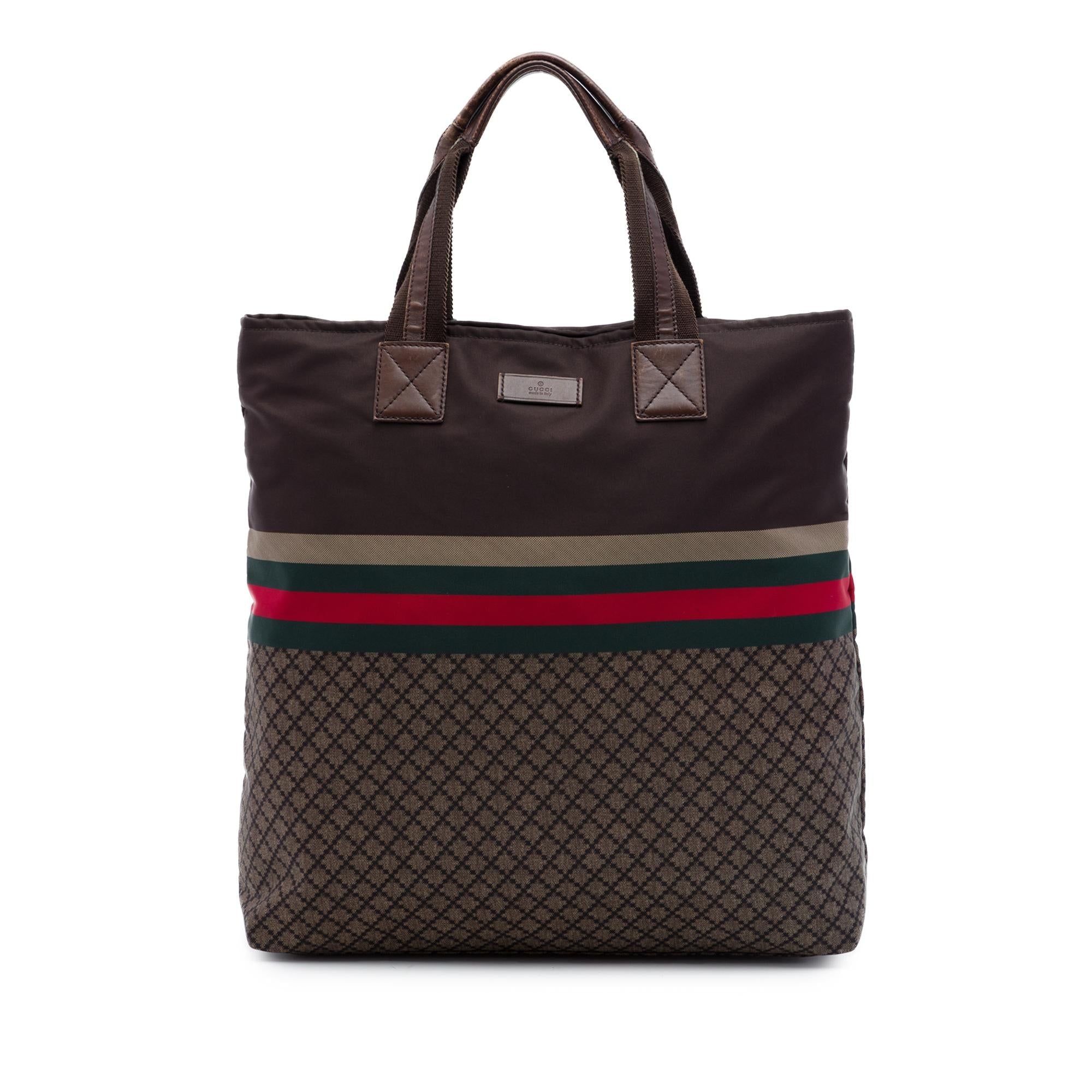 Gucci Diamante Nylon Web Tote