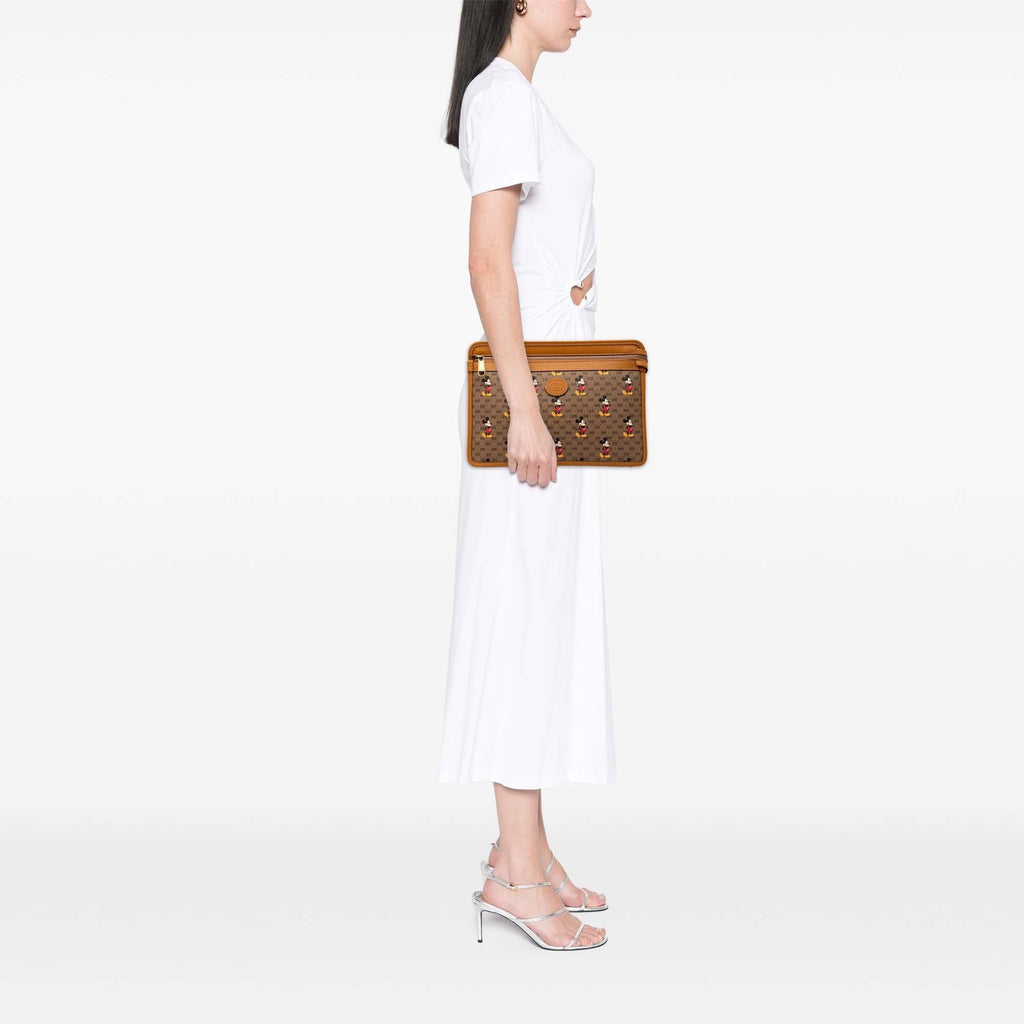 Gucci Disney Micro GG Supreme Mickey Mouse Clutch