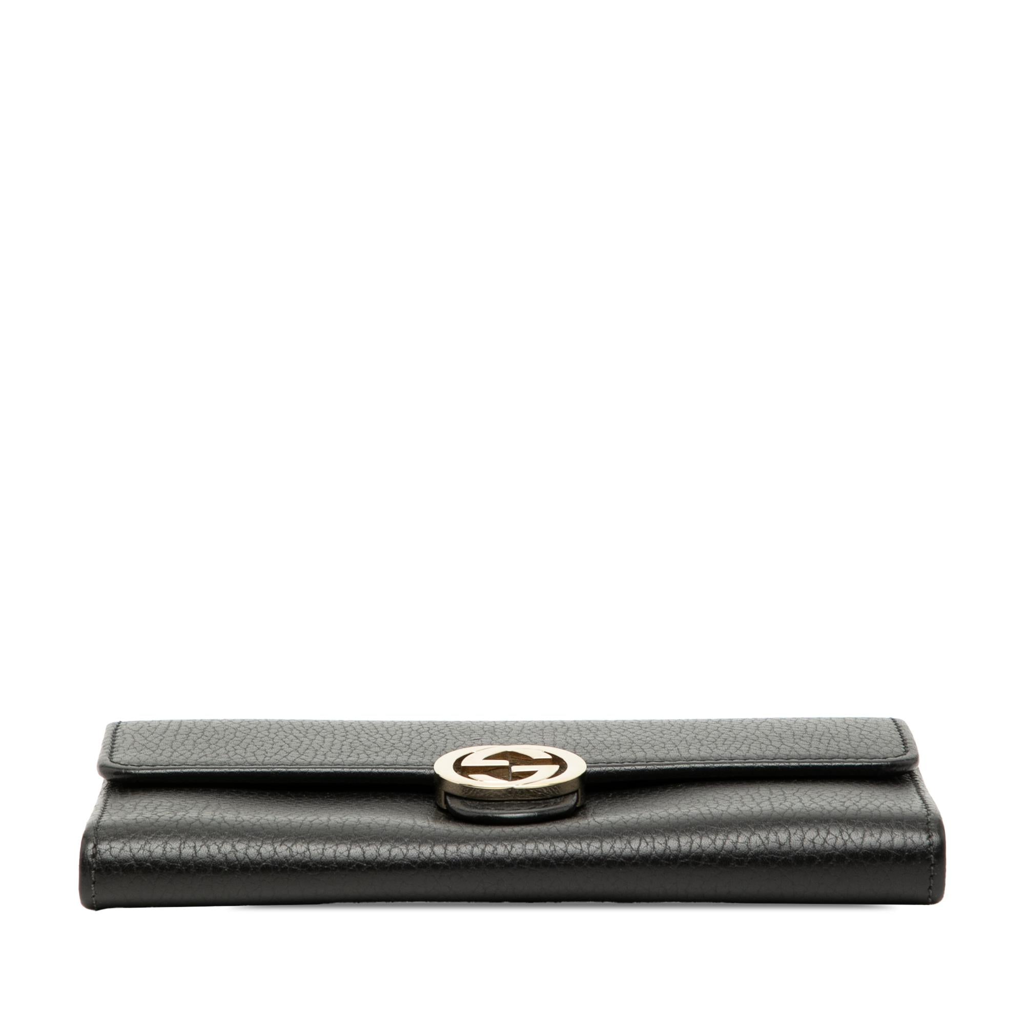 Gucci Dollar Calfskin Interlocking G Continental Wallet