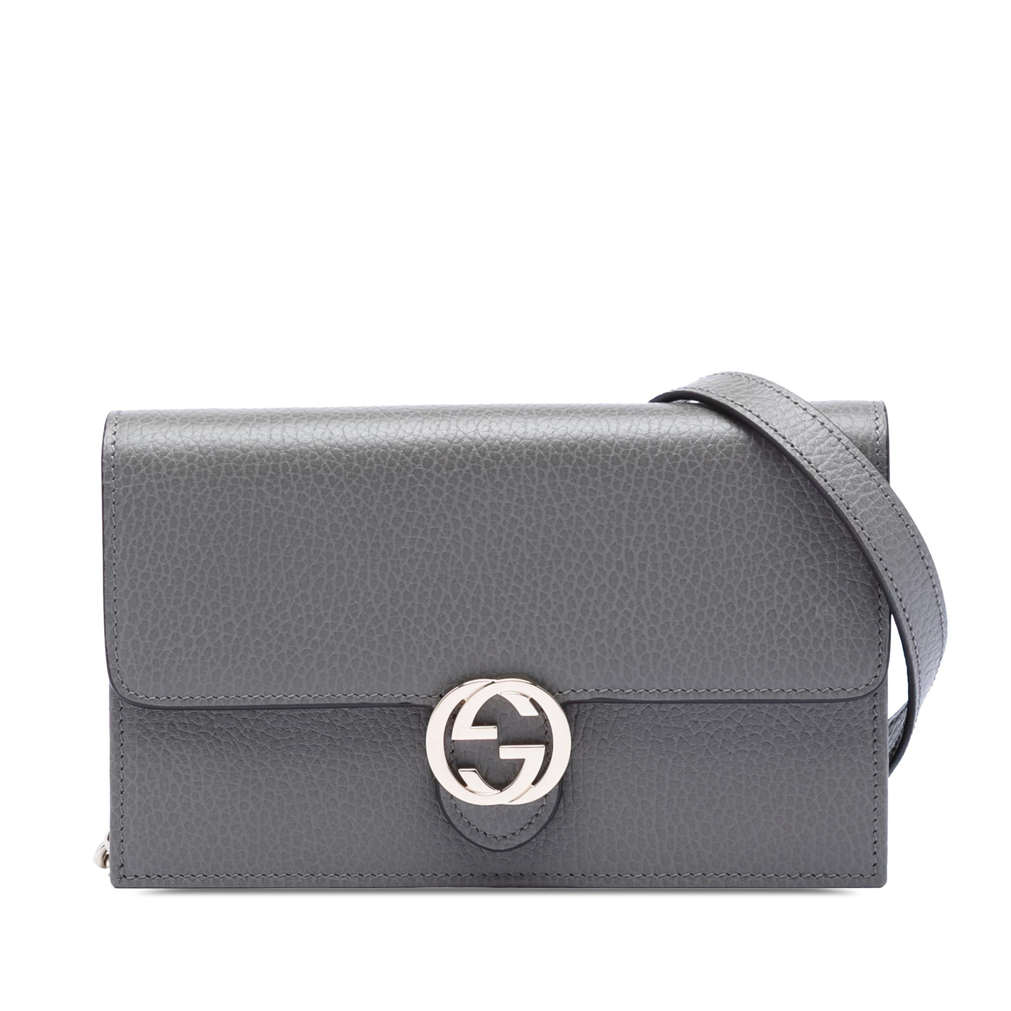 Gucci Dollar Calfskin Interlocking G Wallet on Chain