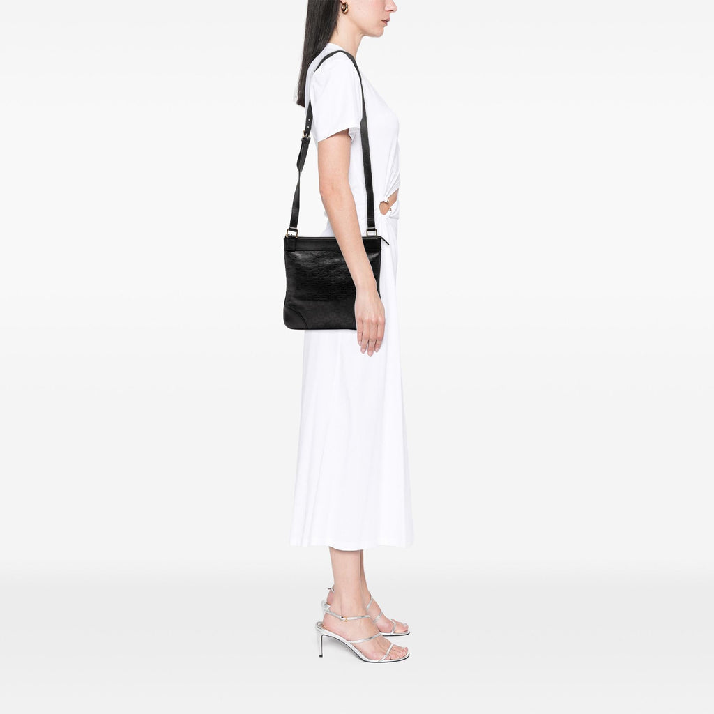 Gucci Embossed Leather Horsebit Crossbody