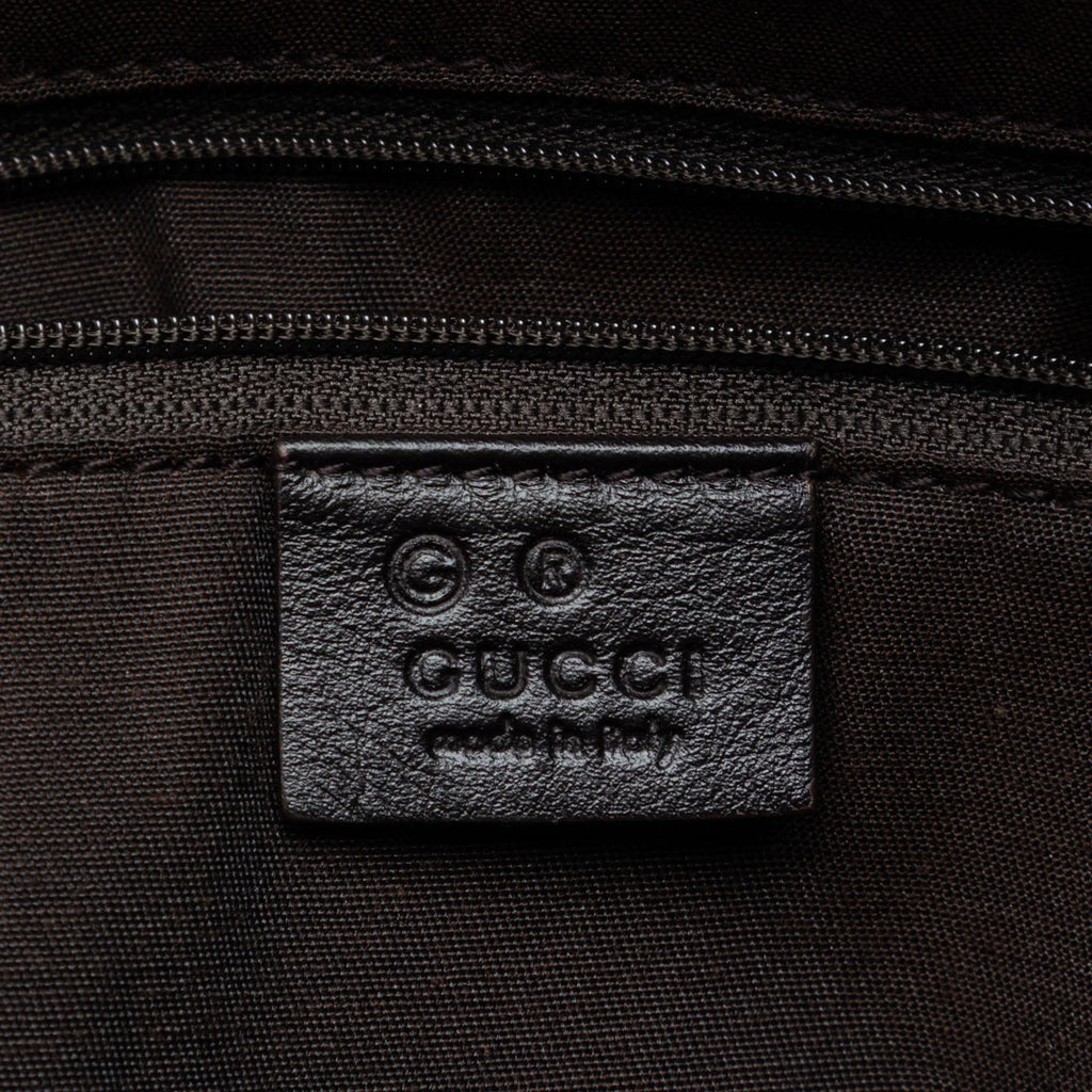 Gucci Embossed Studded Leather Horsebit Tote