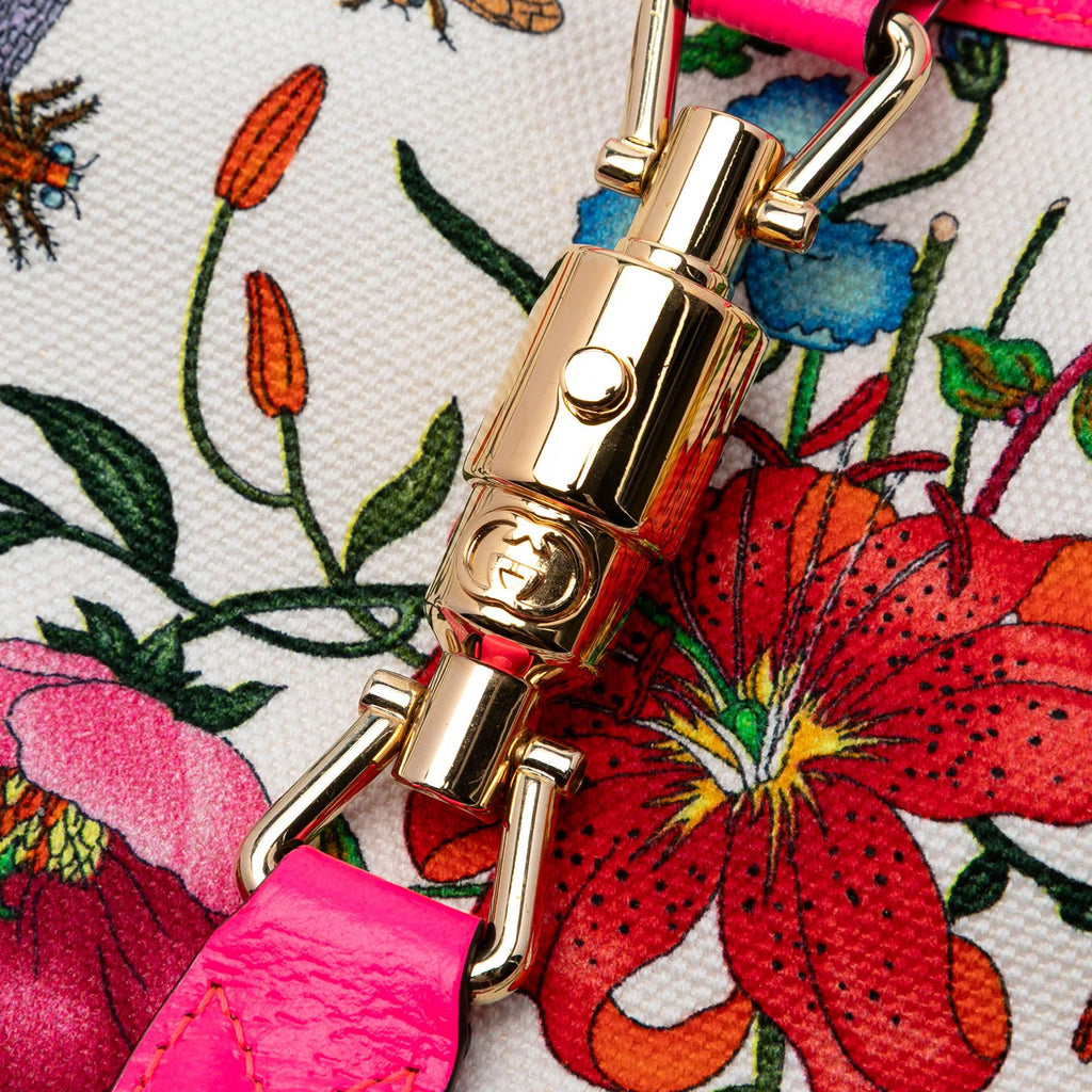 Gucci Flora Canvas Jackie O Bouvier Shoulder Bag