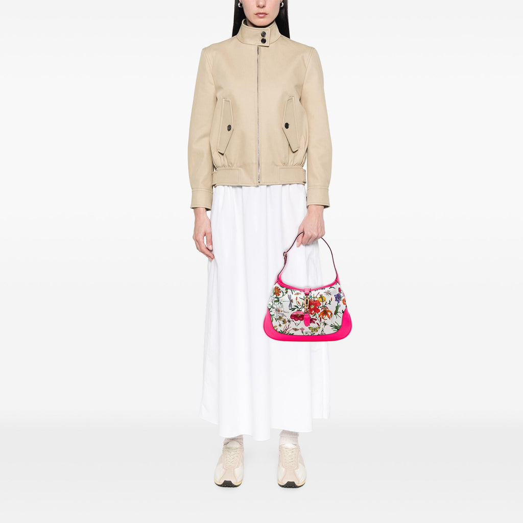 Gucci Flora Canvas Jackie O Bouvier Shoulder Bag