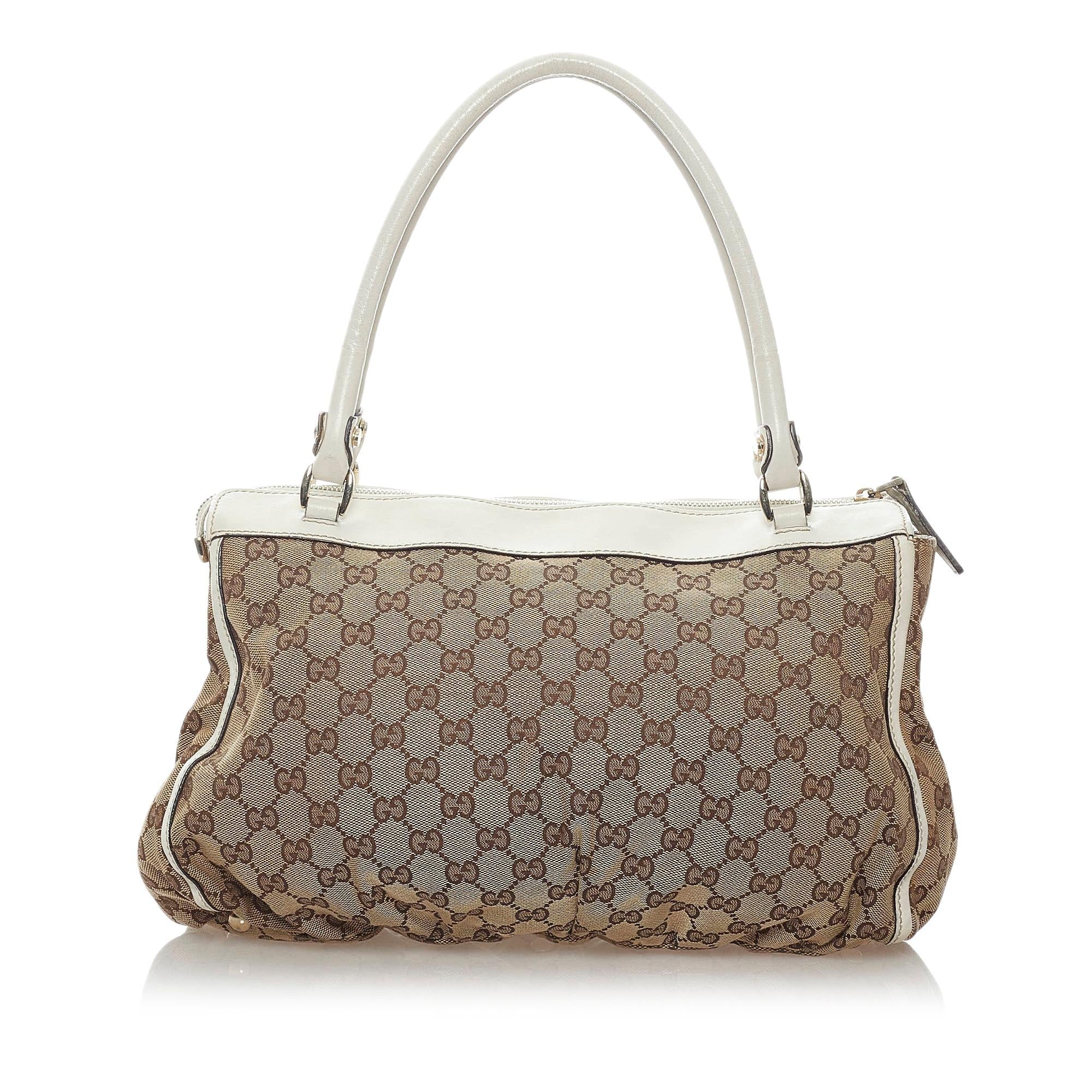 Gucci GG Abbey D-Ring Canvas Shoulder Bag (SHG-32453)
