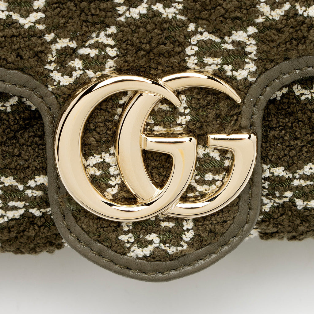 Gucci GG Boucle Tweed GG Marmont Mini Flap Bag