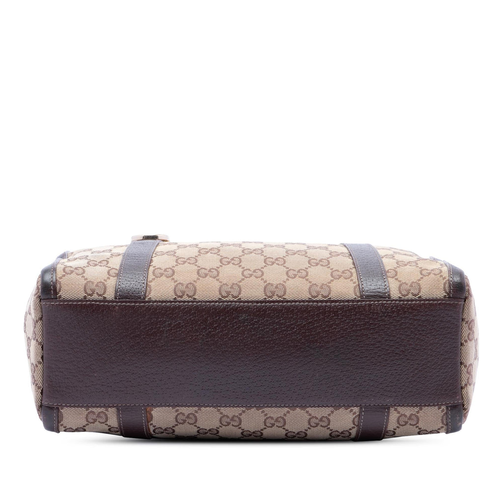 Gucci GG Canvas Abbey D Ring Boston Bag