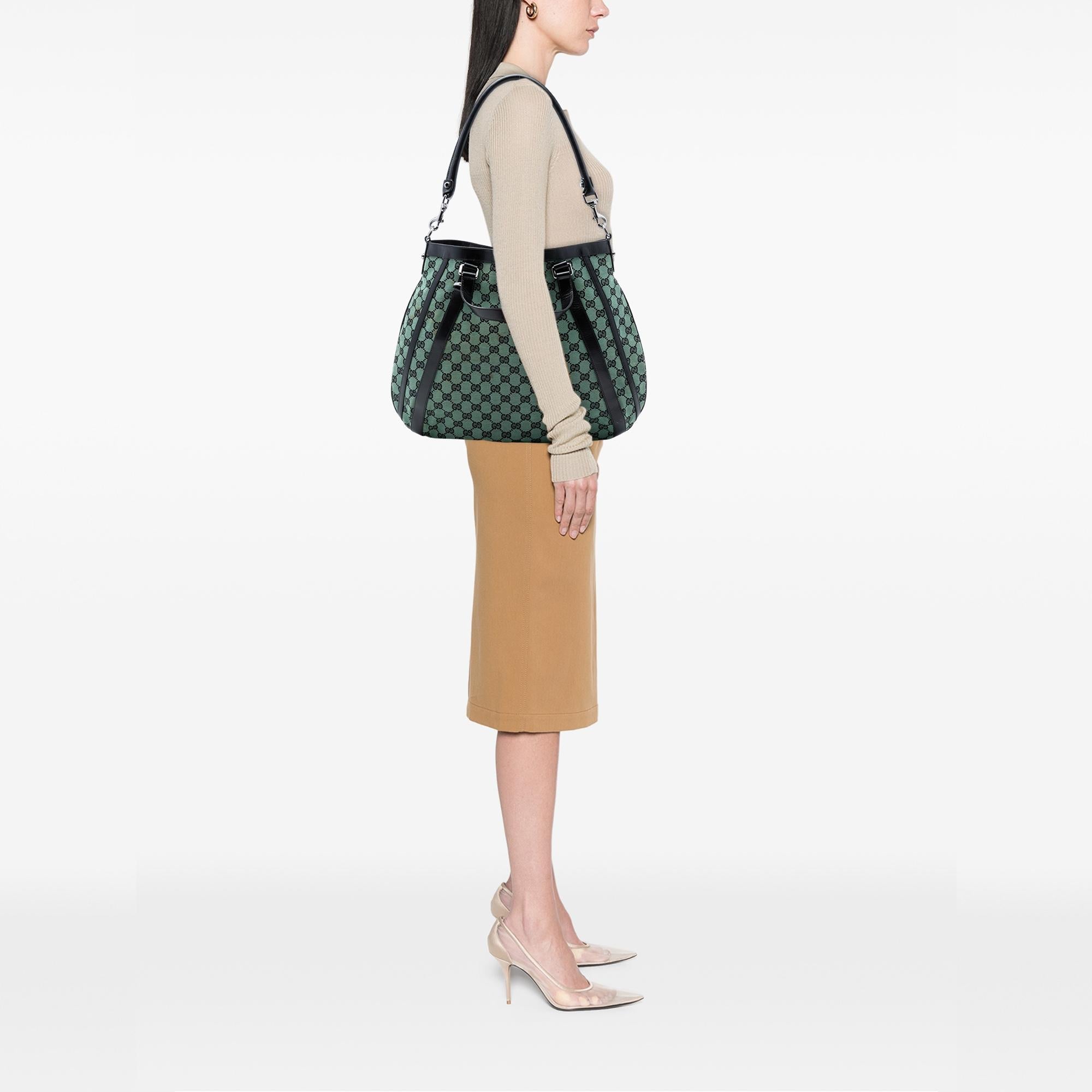 Gucci GG Canvas Abbey D Ring Convertible Satchel