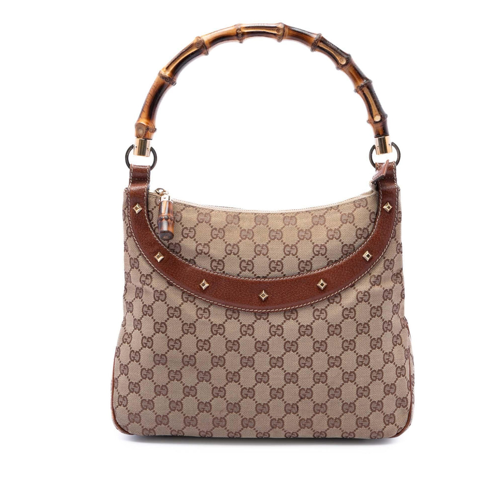 Gucci GG Canvas Bamboo Anita Handbag