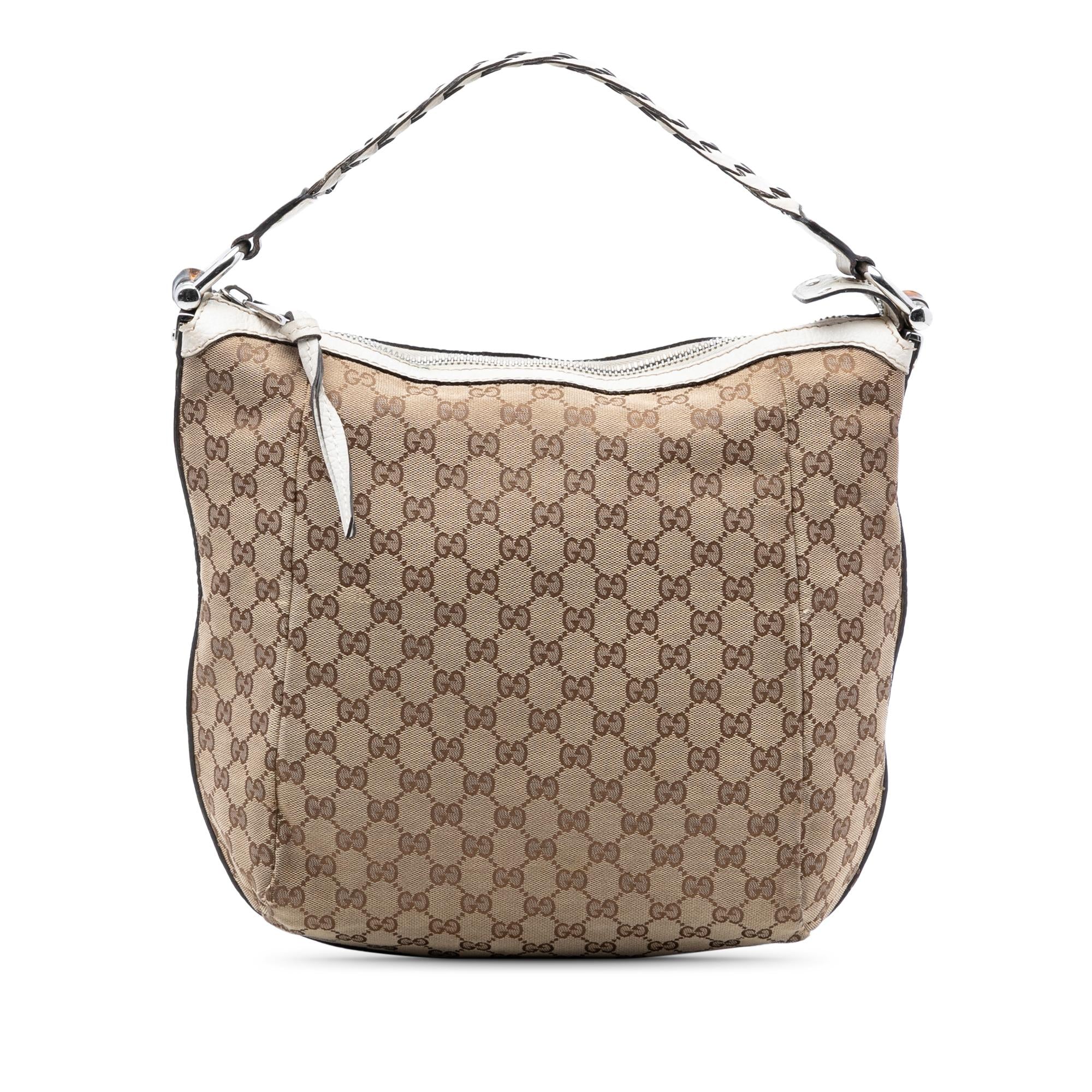 Gucci GG Canvas Bamboo Bar Hobo