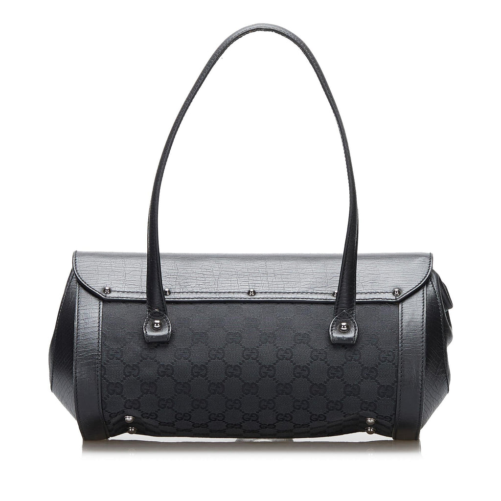 Gucci GG Canvas Bamboo Bullet Shoulder Bag (SHG-CXnDa1)