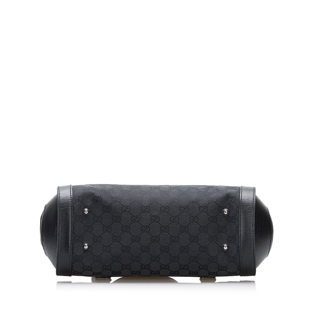 Gucci GG Canvas Bamboo Bullet Shoulder Bag (SHG-CXnDa1)