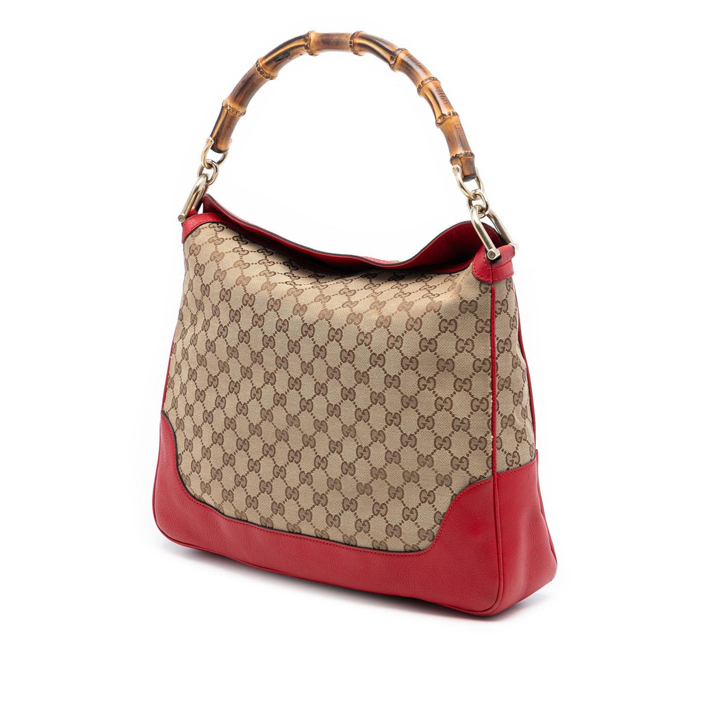Gucci GG Canvas Bamboo Diana Satchel