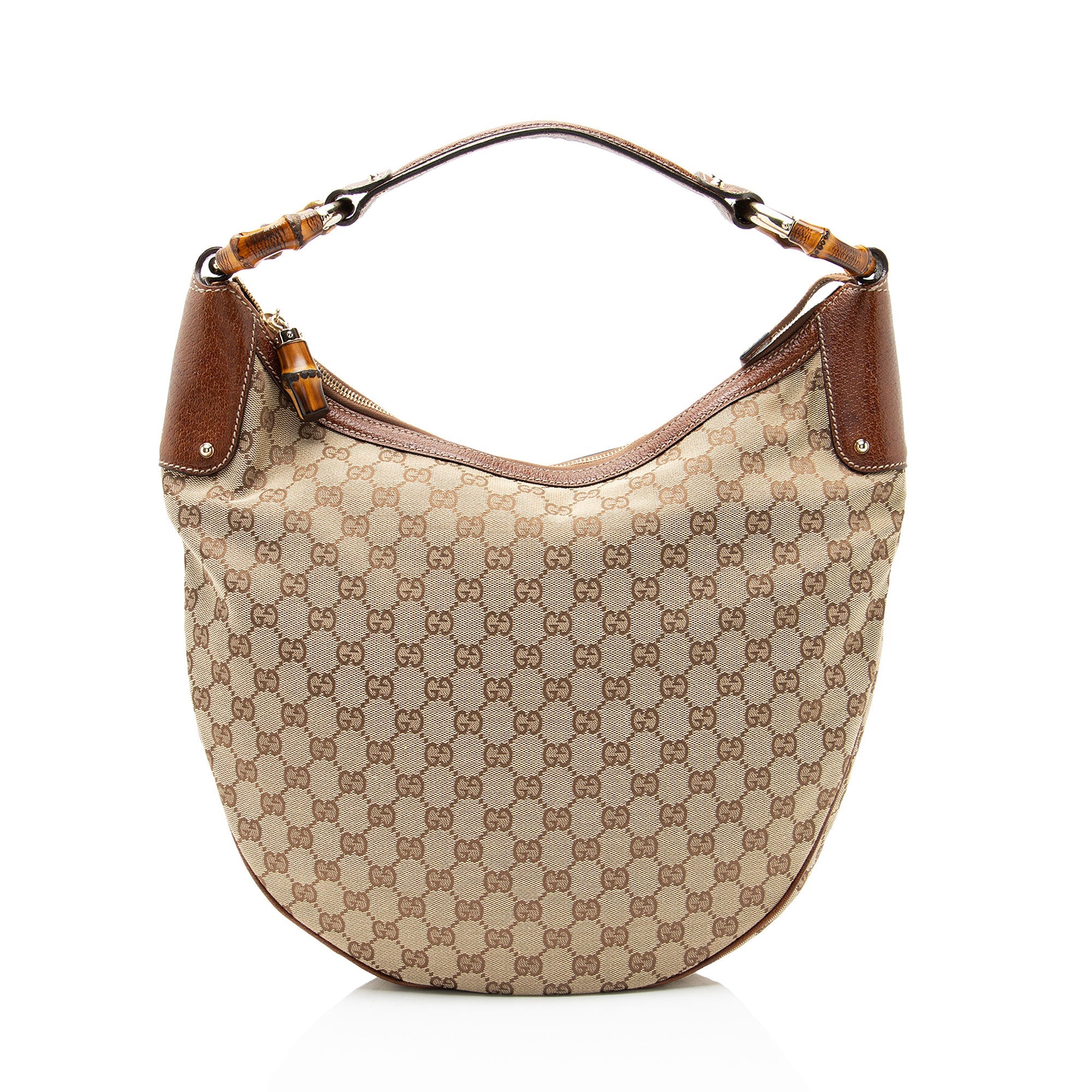 Gucci GG Canvas Bamboo Ring Large Hobo