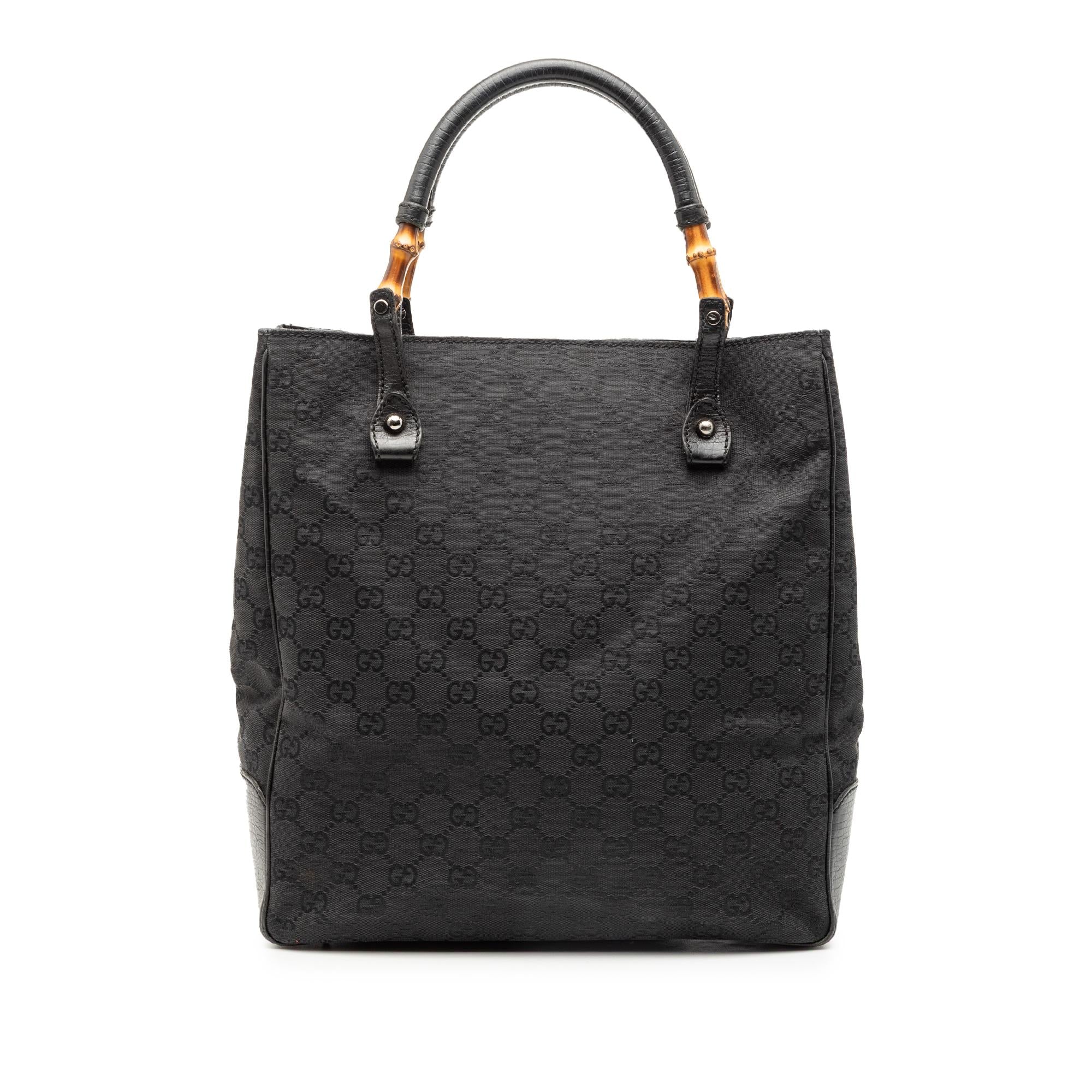 Gucci GG Canvas Bamboo Tote