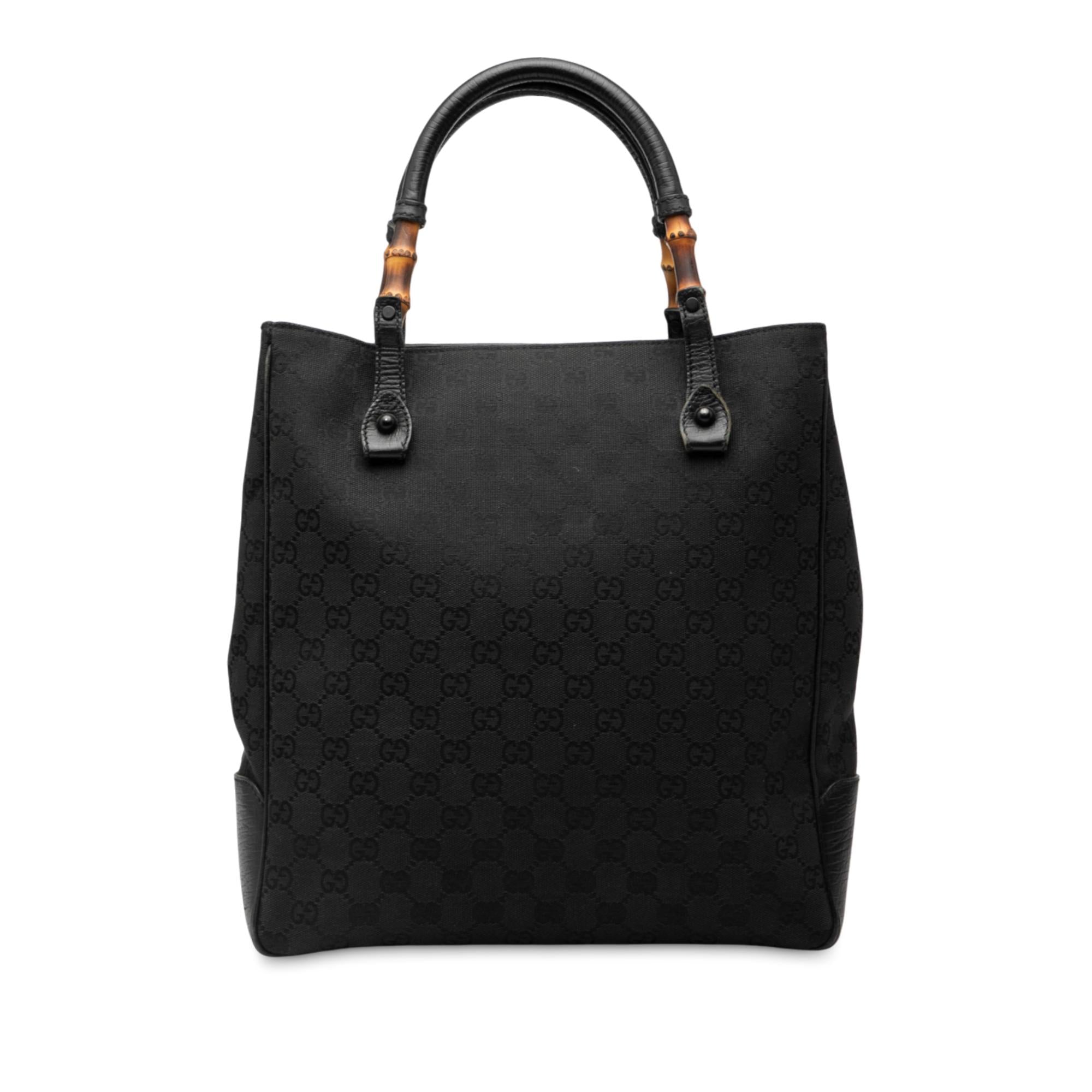Gucci GG Canvas Bamboo Tote