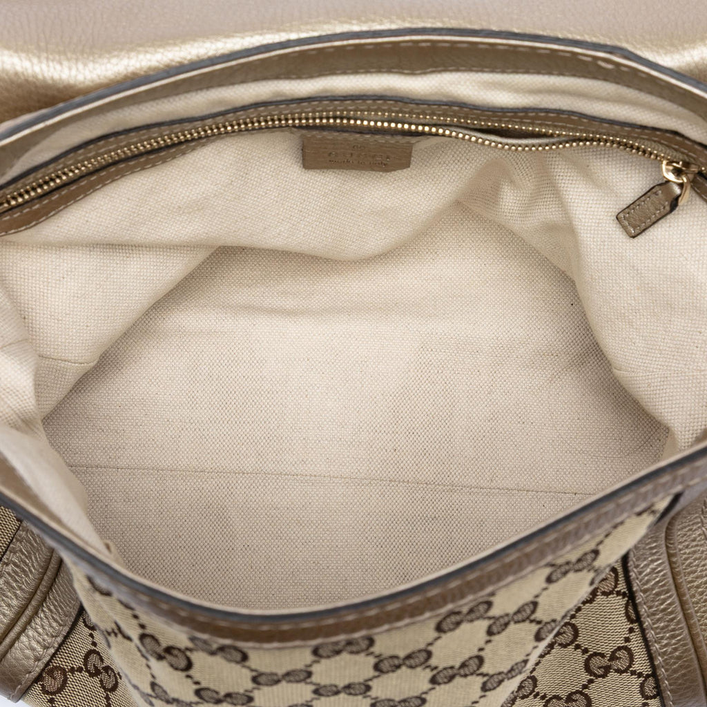 Gucci GG Canvas Bella Flap Satchel