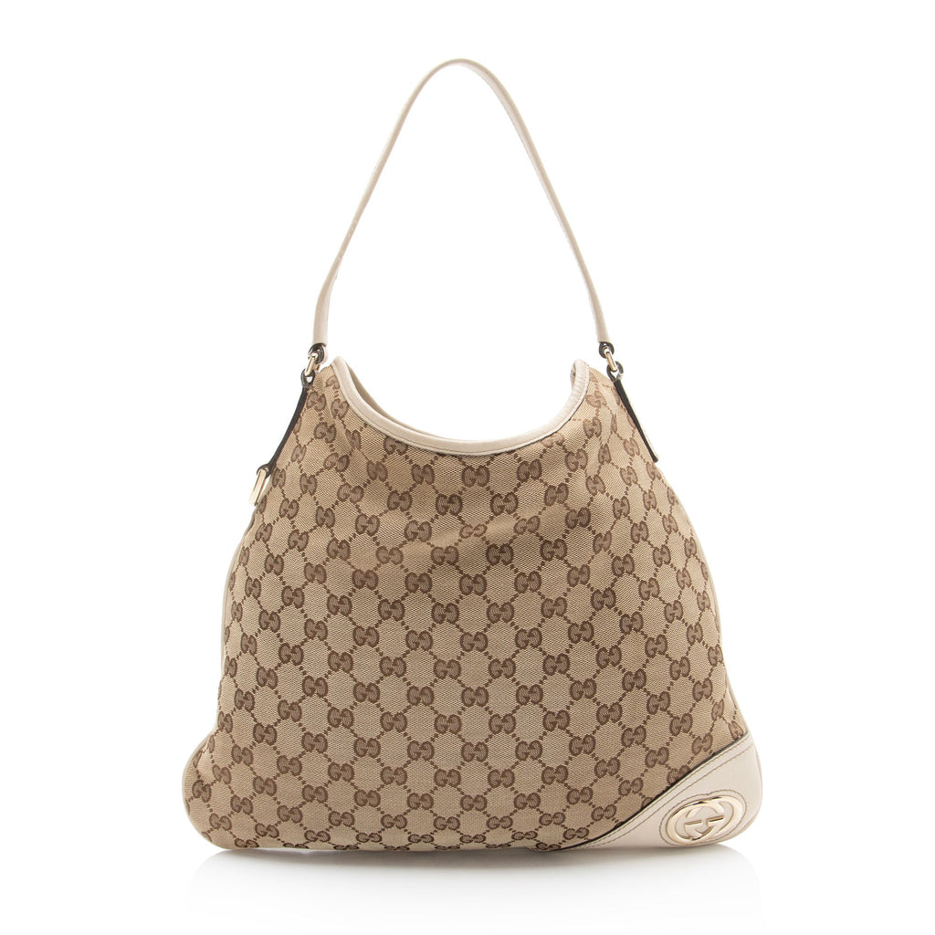 Gucci GG Canvas Britt Medium Hobo