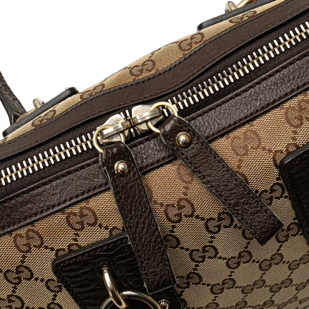 Gucci GG Canvas Charm Satchel (SHG-M7VWtv)