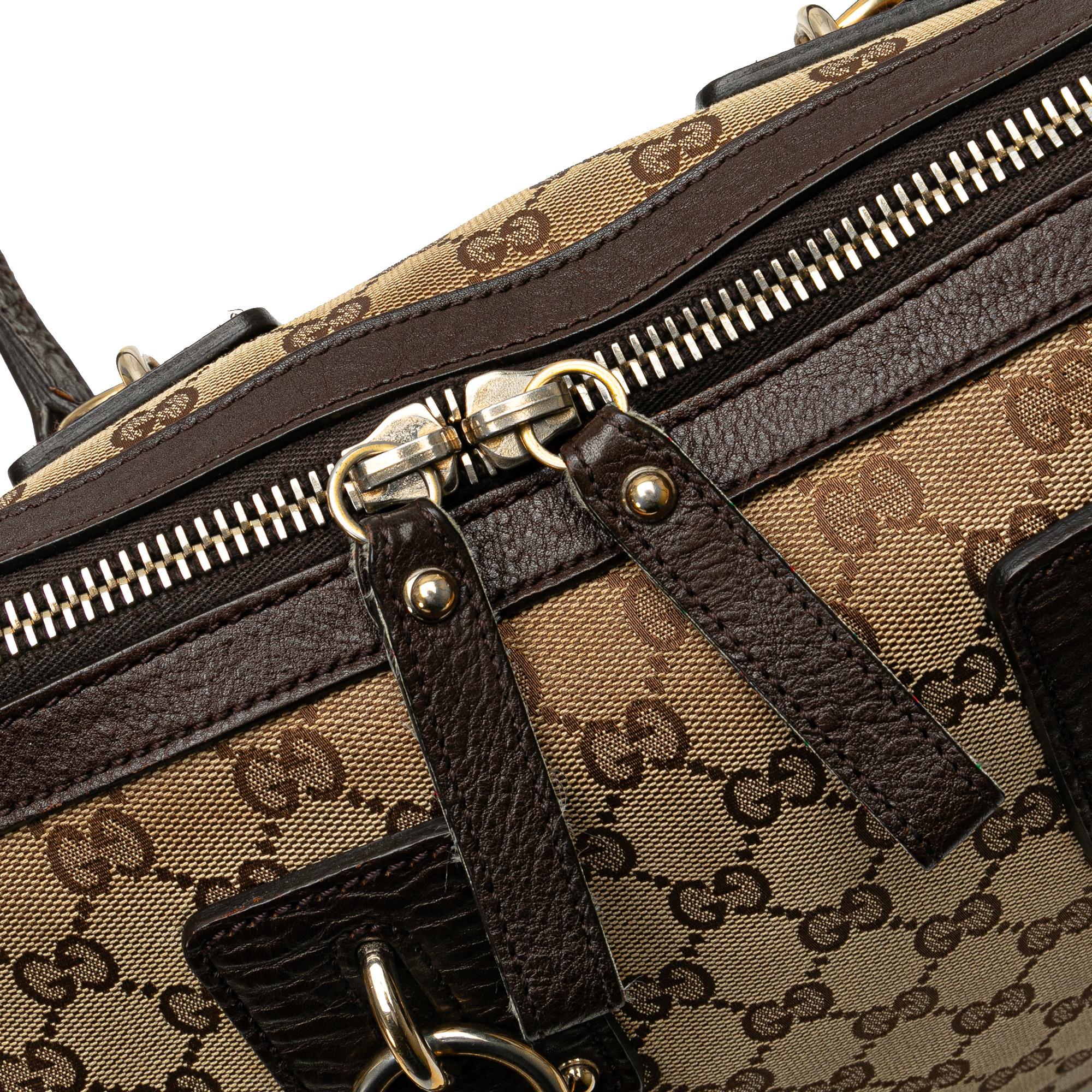 Gucci GG Canvas Charm Satchel (SHG-M7VWtv)