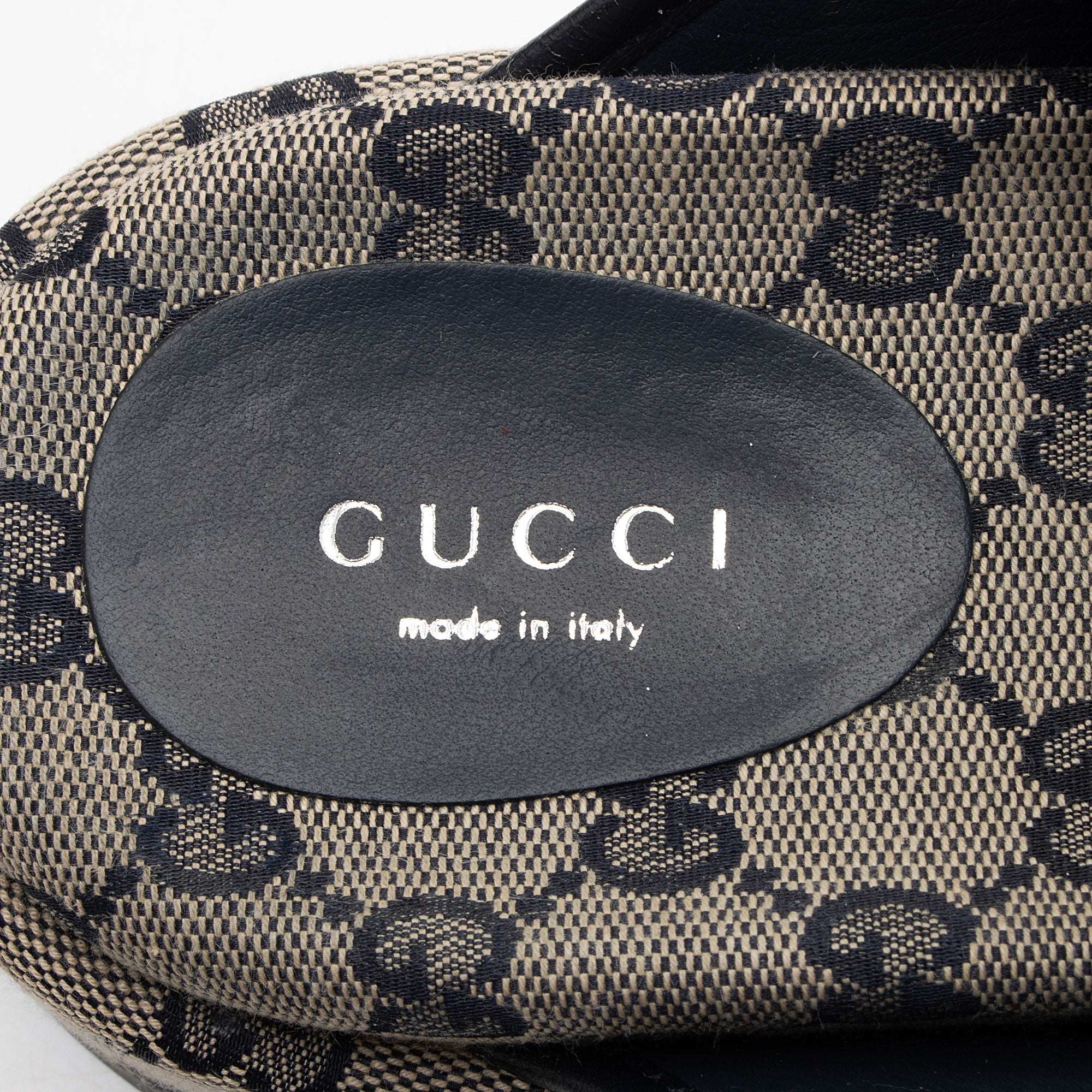 Gucci GG Canvas Crisscross Platform Sandals - Size 8.5 / 38.5