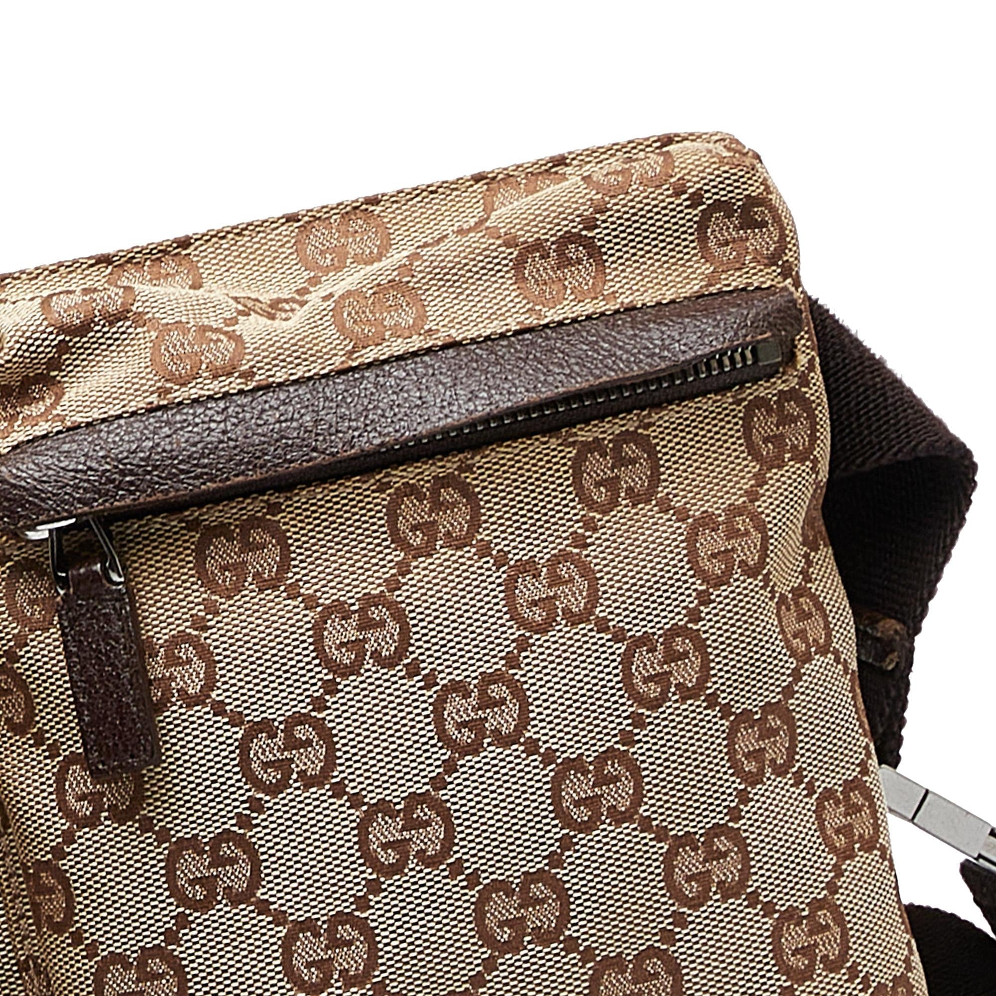Gucci GG Canvas Double Pocket Belt Bag (SHG-ozfMNY)