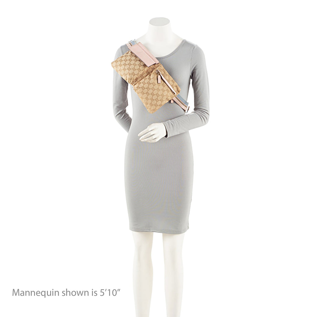 Gucci GG Canvas Double Pocket Belt Bag