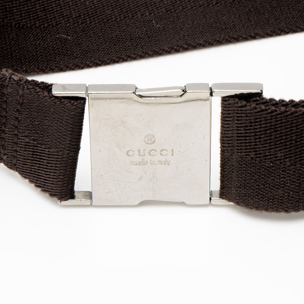 Gucci GG Canvas Double Pocket Belt Bag