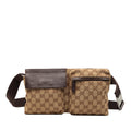 Gucci GG Canvas Double Pocket Belt Bag