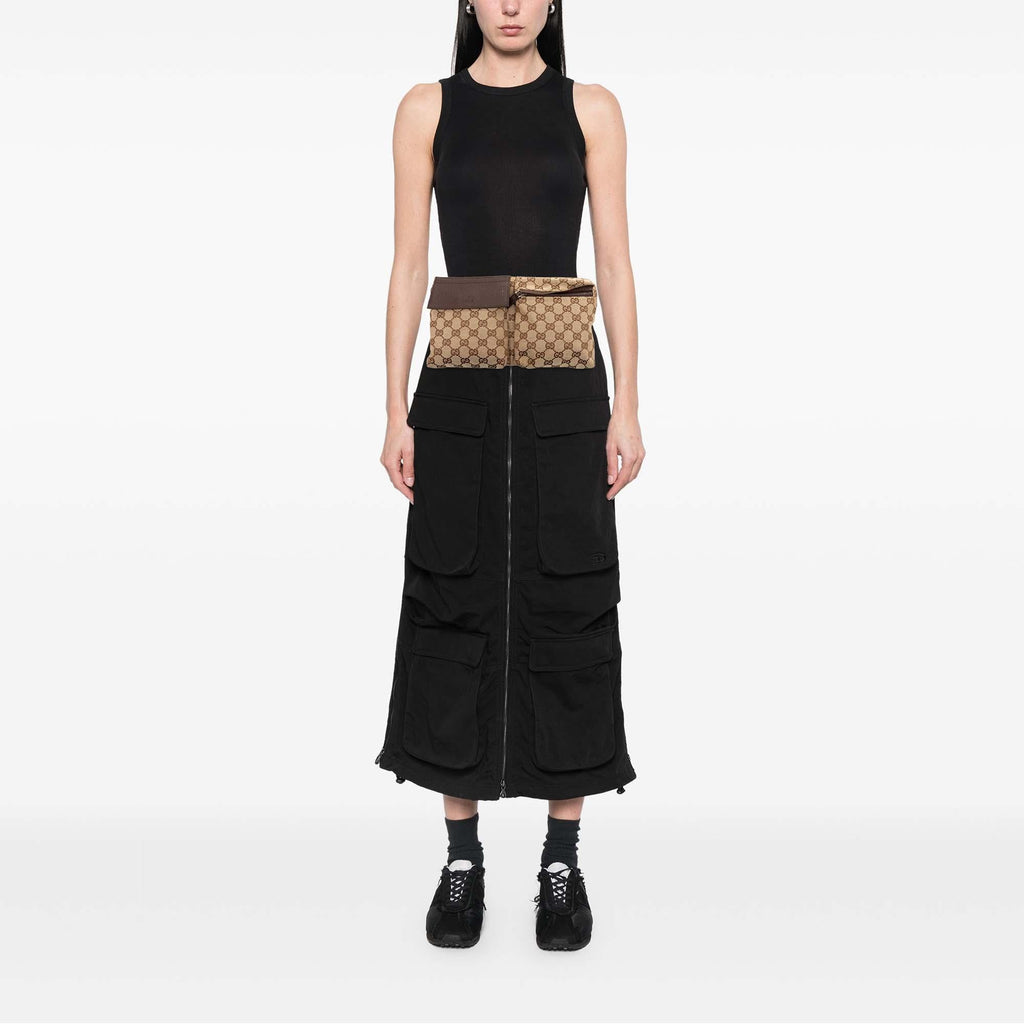 Gucci GG Canvas Double Pocket Belt Bag
