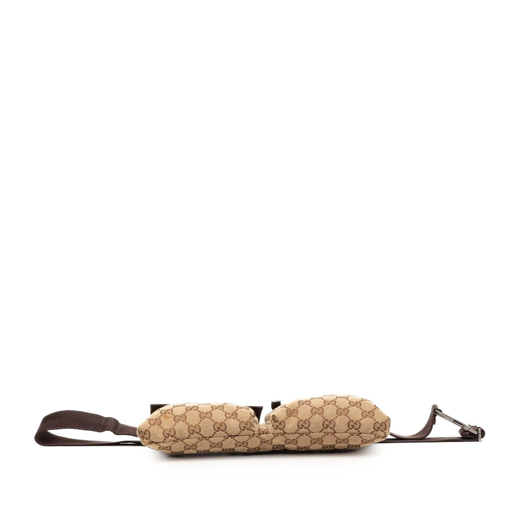 Gucci GG Canvas Double Pocket Belt Bag