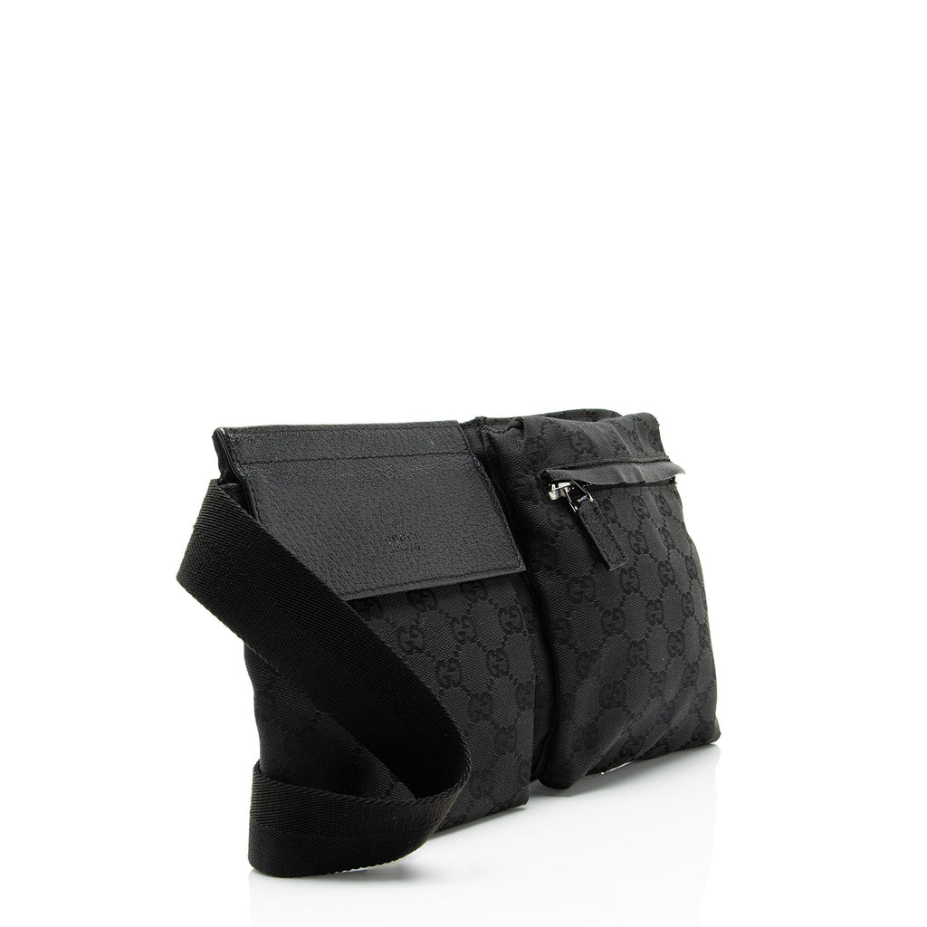 Gucci GG Canvas Double Pocket Belt Bag