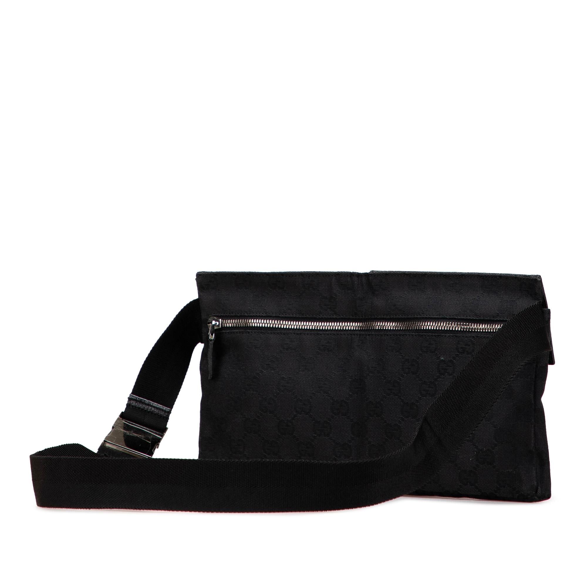 Gucci GG Canvas Double Pocket Belt Bag