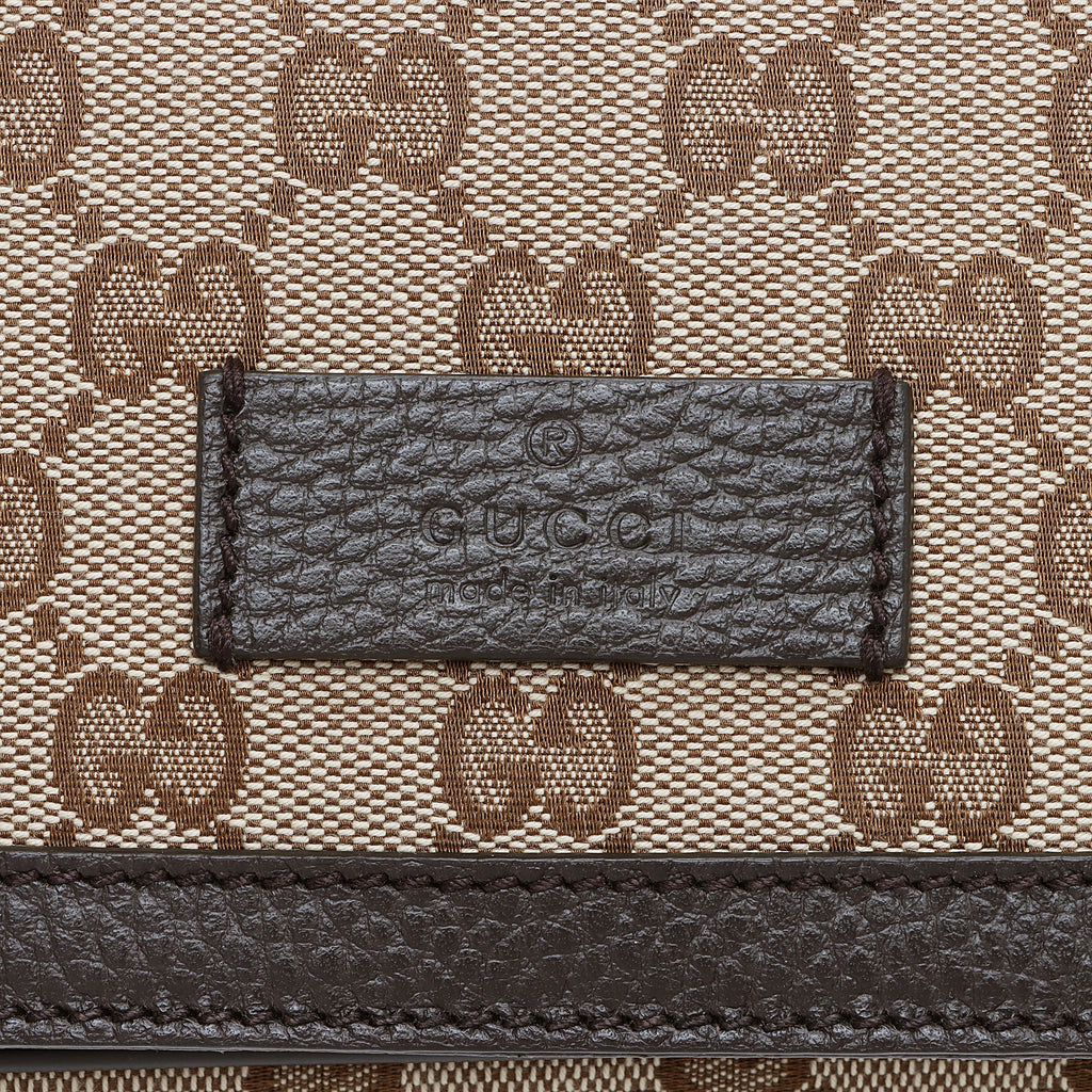 Gucci GG Canvas Flap Messenger Bag (SHF-1QqxVk)
