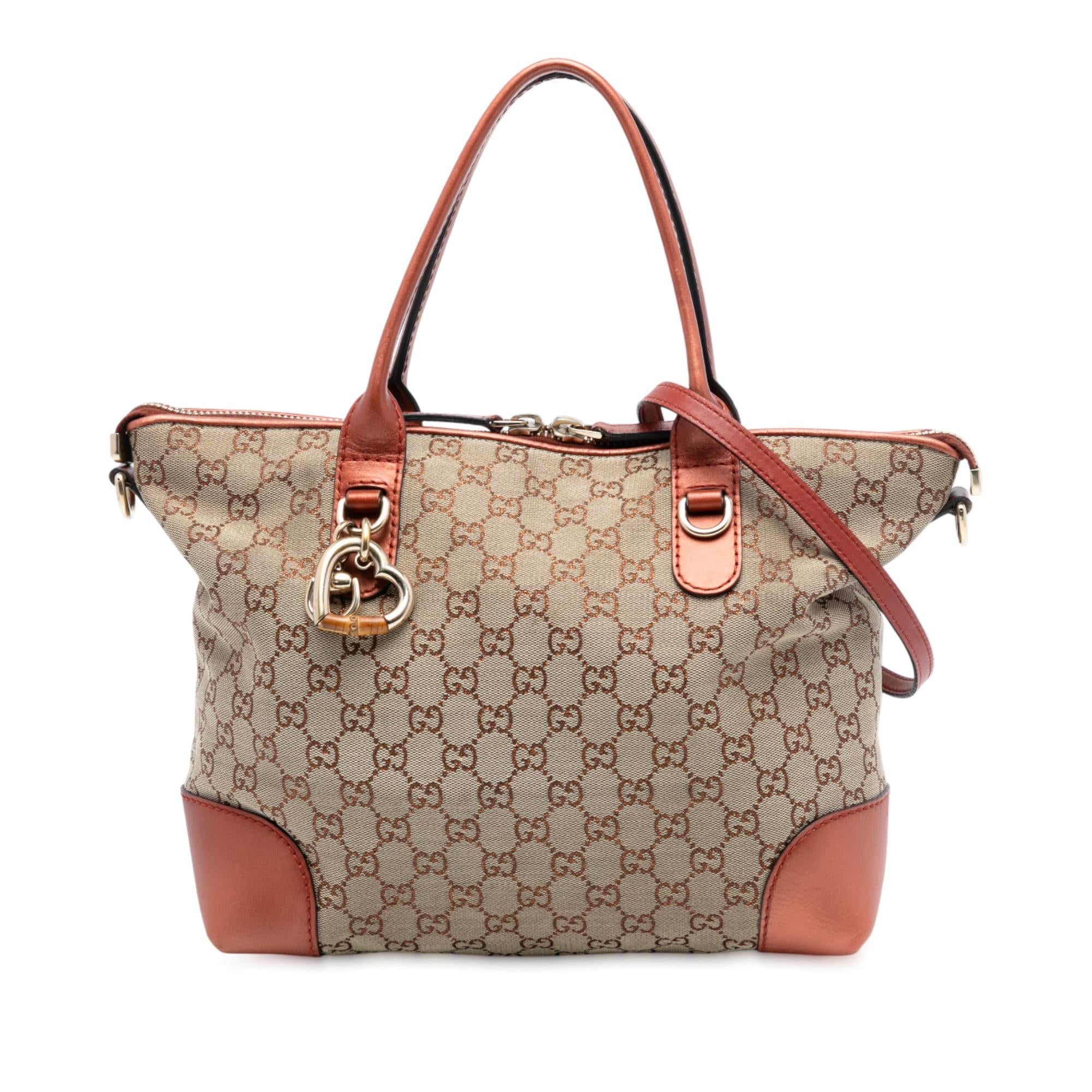 Gucci GG Canvas Heart Bit Satchel