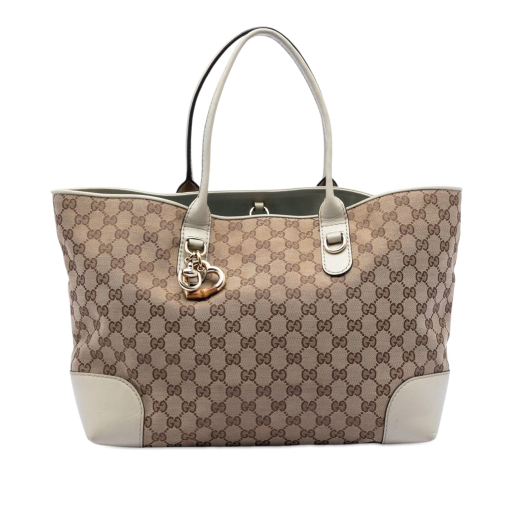 Gucci GG Canvas Heart Bit Tote