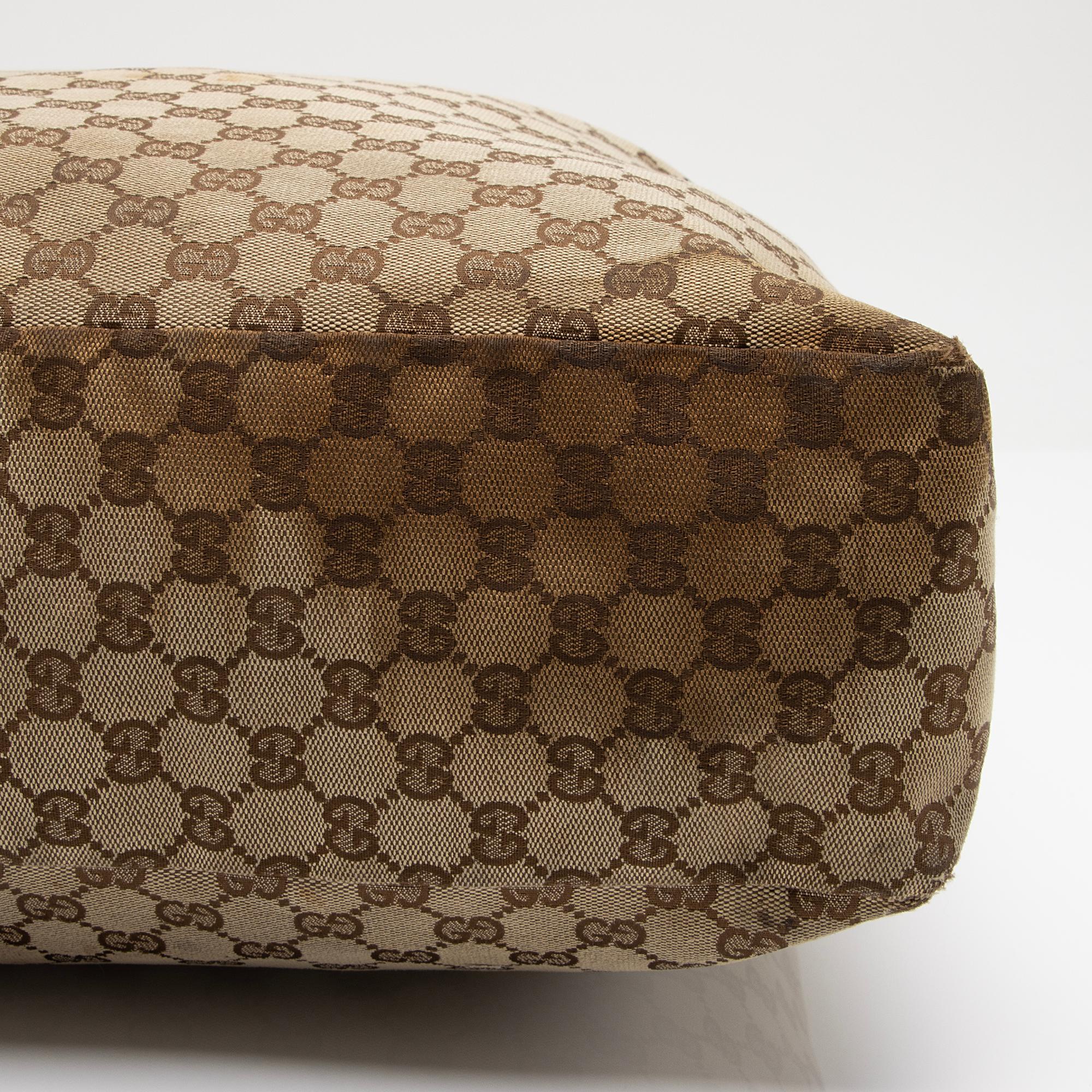 Gucci GG Canvas Horsebit Large Hobo - FINAL SALE (SHF-cqgUHp)