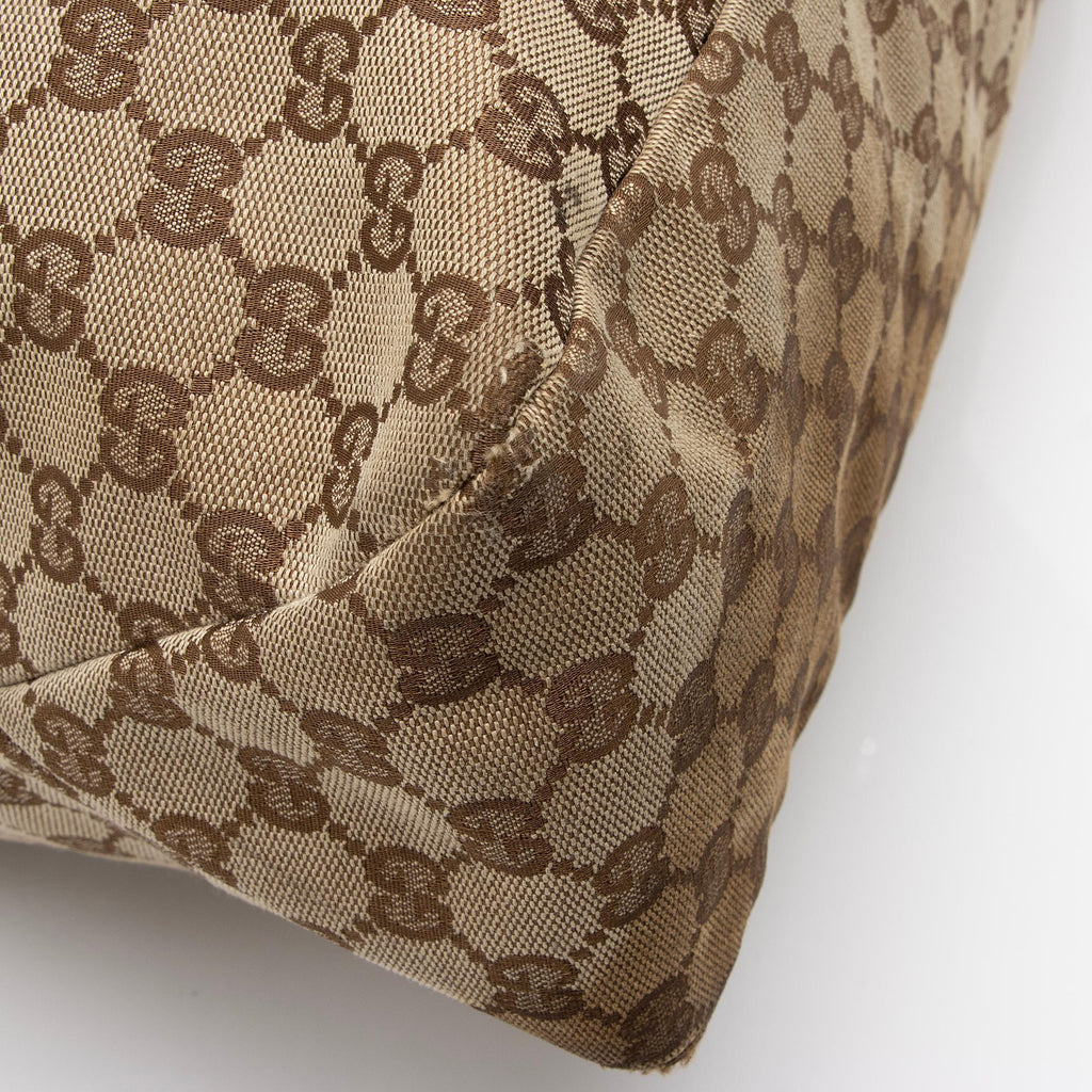 Gucci GG Canvas Horsebit Large Hobo - FINAL SALE (SHF-cqgUHp)