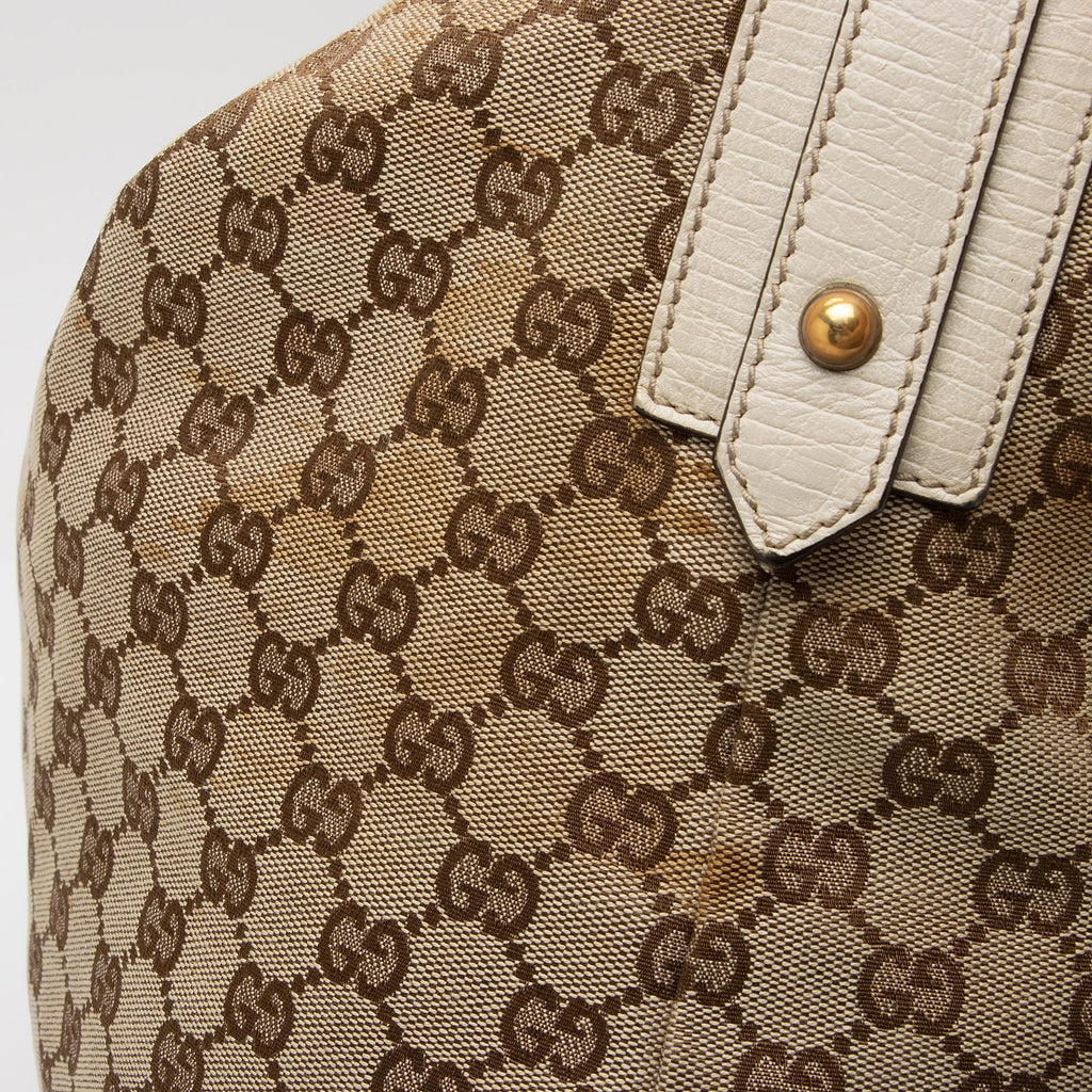 Gucci GG Canvas Horsebit Large Hobo - FINAL SALE (SHF-cqgUHp)